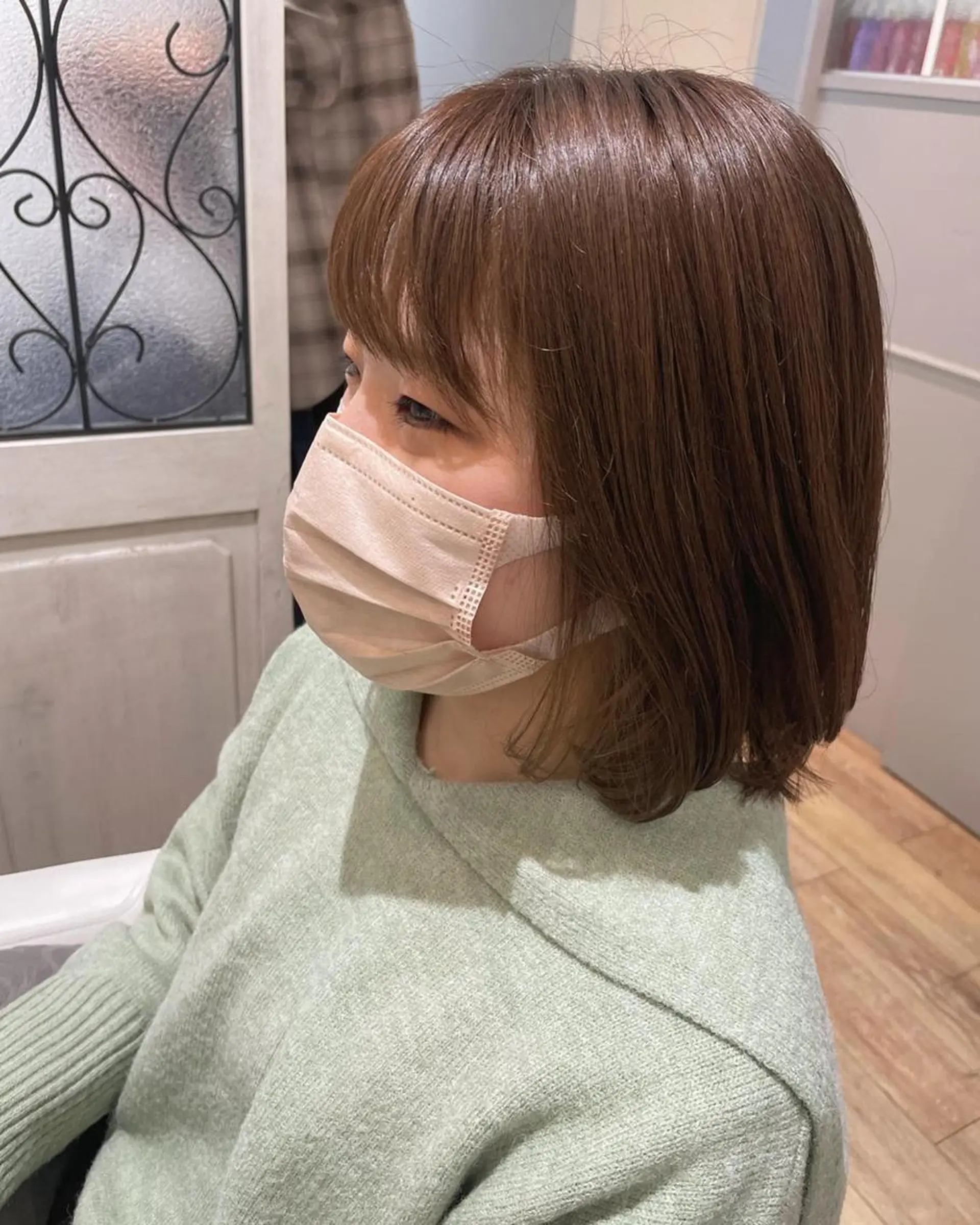 ミディアム カラー パーマ ヘアアレンジ メンズ キッズ ネイル マツエク・マツパ 子どものヘアアレンジ ベージュカラー 🫧垢抜けヘア🫧 SHIORIのヘアスタイル