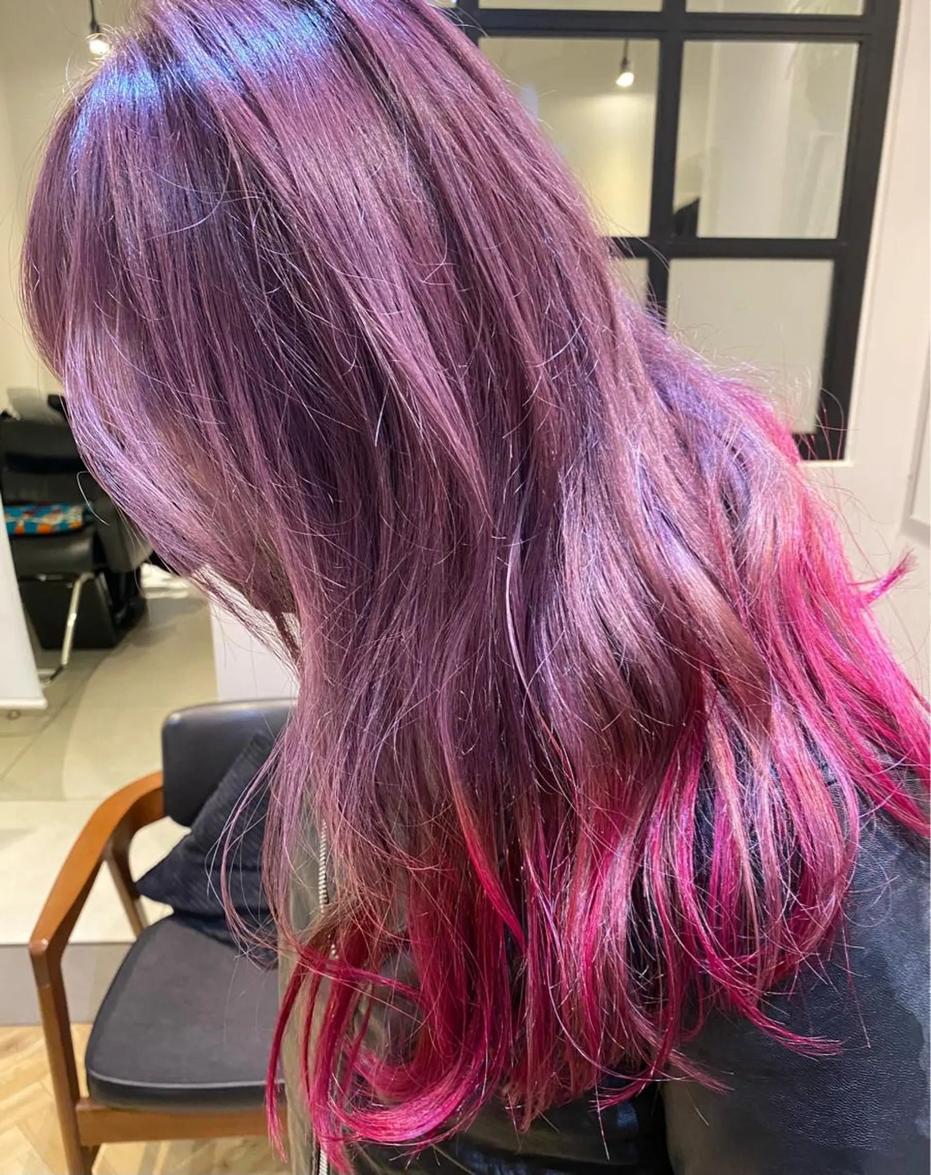 ロング カラー カット トリートメント ヘッドスパ デザインカラー/ ブリーチ/稲若健太郎のヘアスタイル