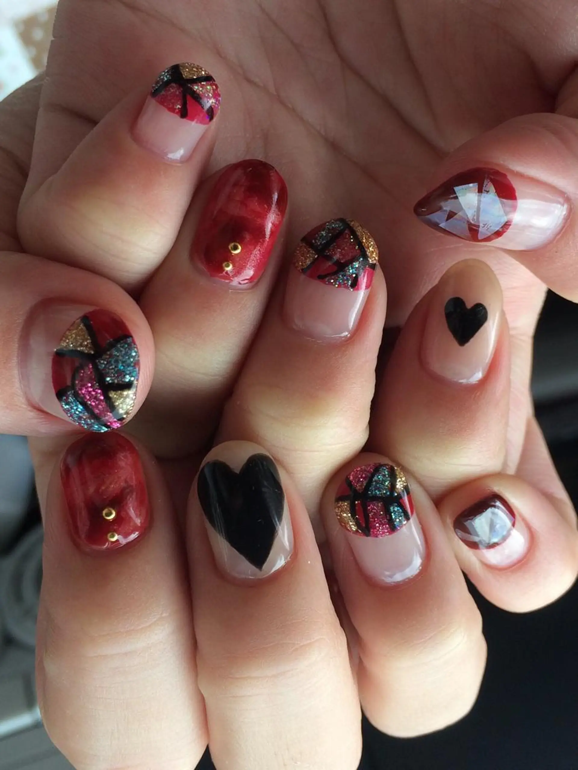 セミロング パーマ ヘアアレンジ キッズ ネイル マツエク・マツパ Sunny side nailのネイルデザイン