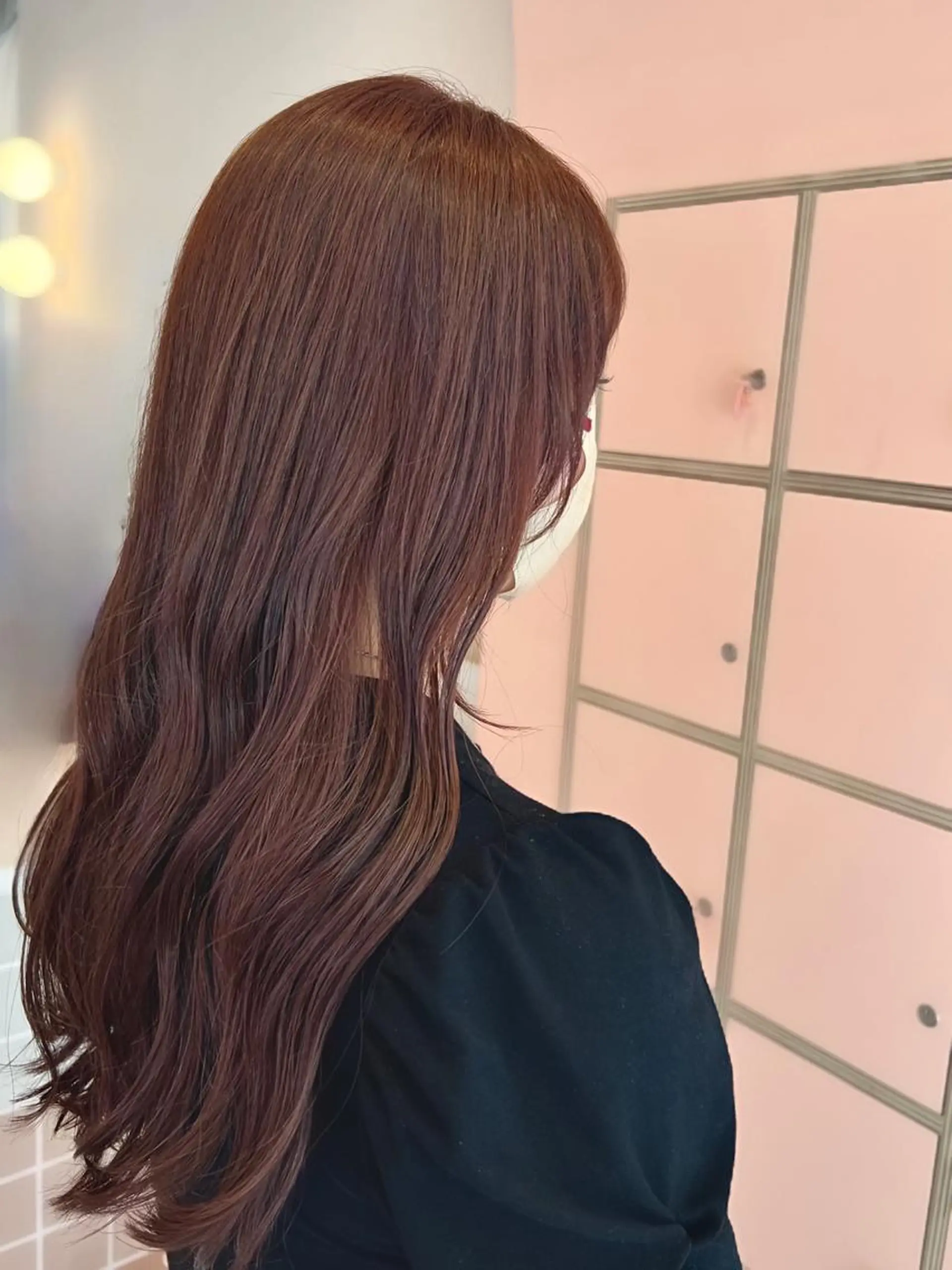 ロング カラー ベージュカラー ピンクカラー ピンクベージュ カット ヘアカラー トリートメント mizuki ,のヘアスタイル
