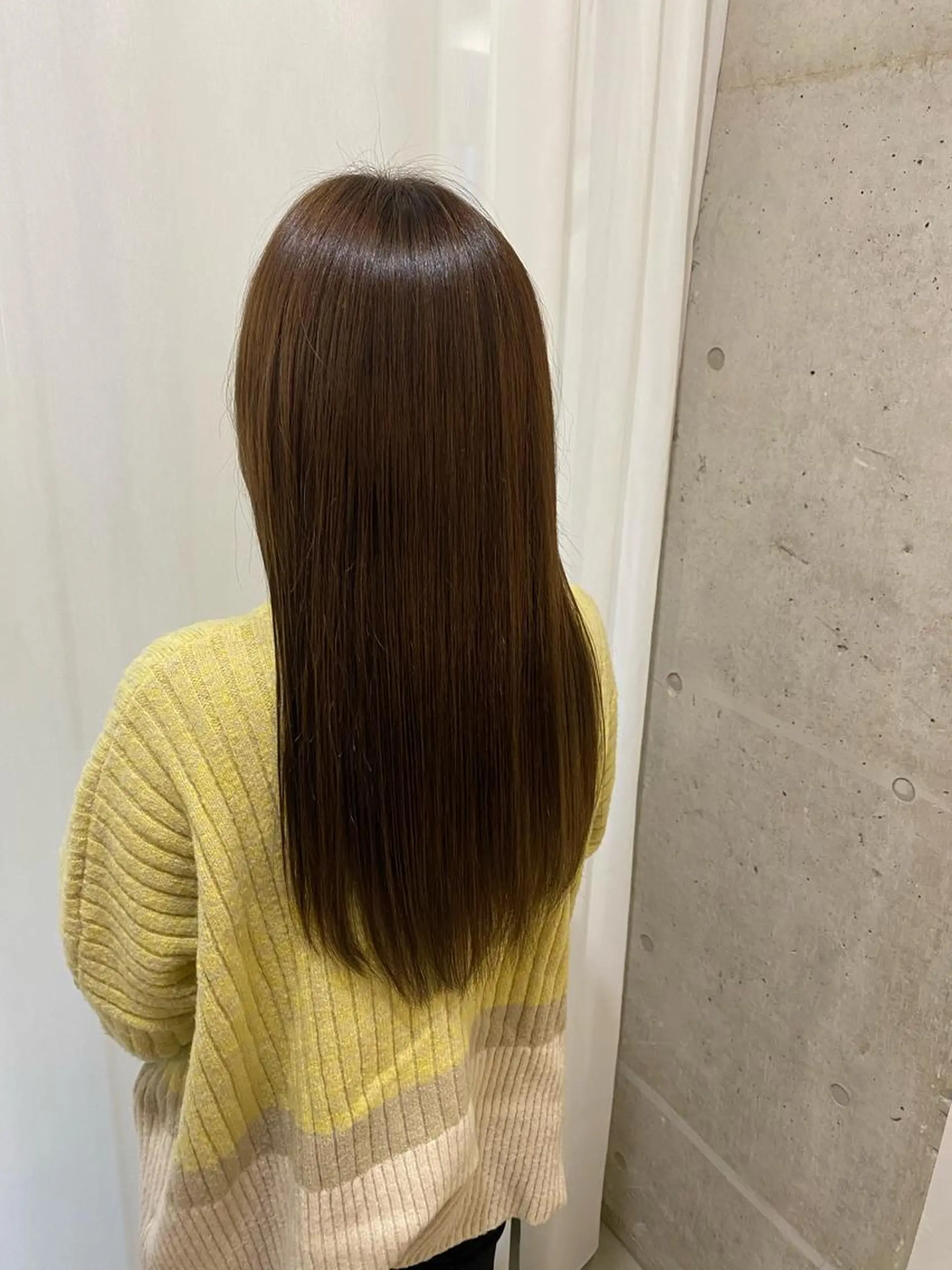 セミロング パーマ 髪質改善 ストレートパーマ カット 縮毛矯正 トリートメント 田中 アキオのヘアスタイル