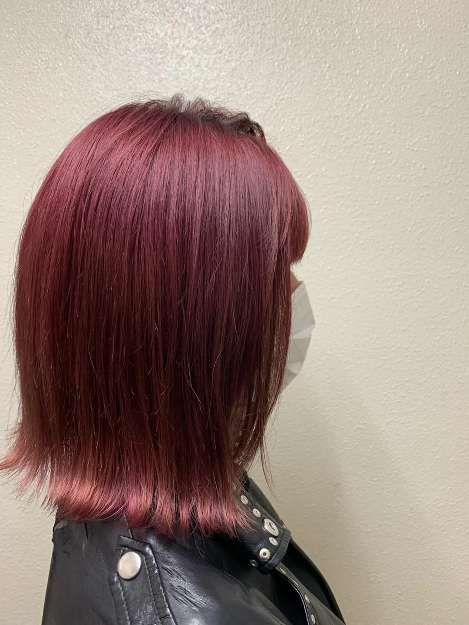 ミディアム カラー ピンクカラー レッドカラー 髪質改善色素改善特化 keiのヘアスタイル