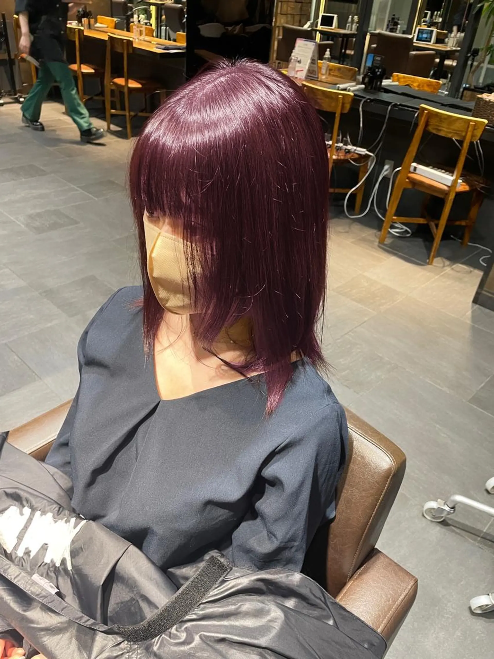 ミディアム カラー カット ヘアカラー ブリーチ＆縮毛矯正 🧸tomoki🧸のヘアスタイル