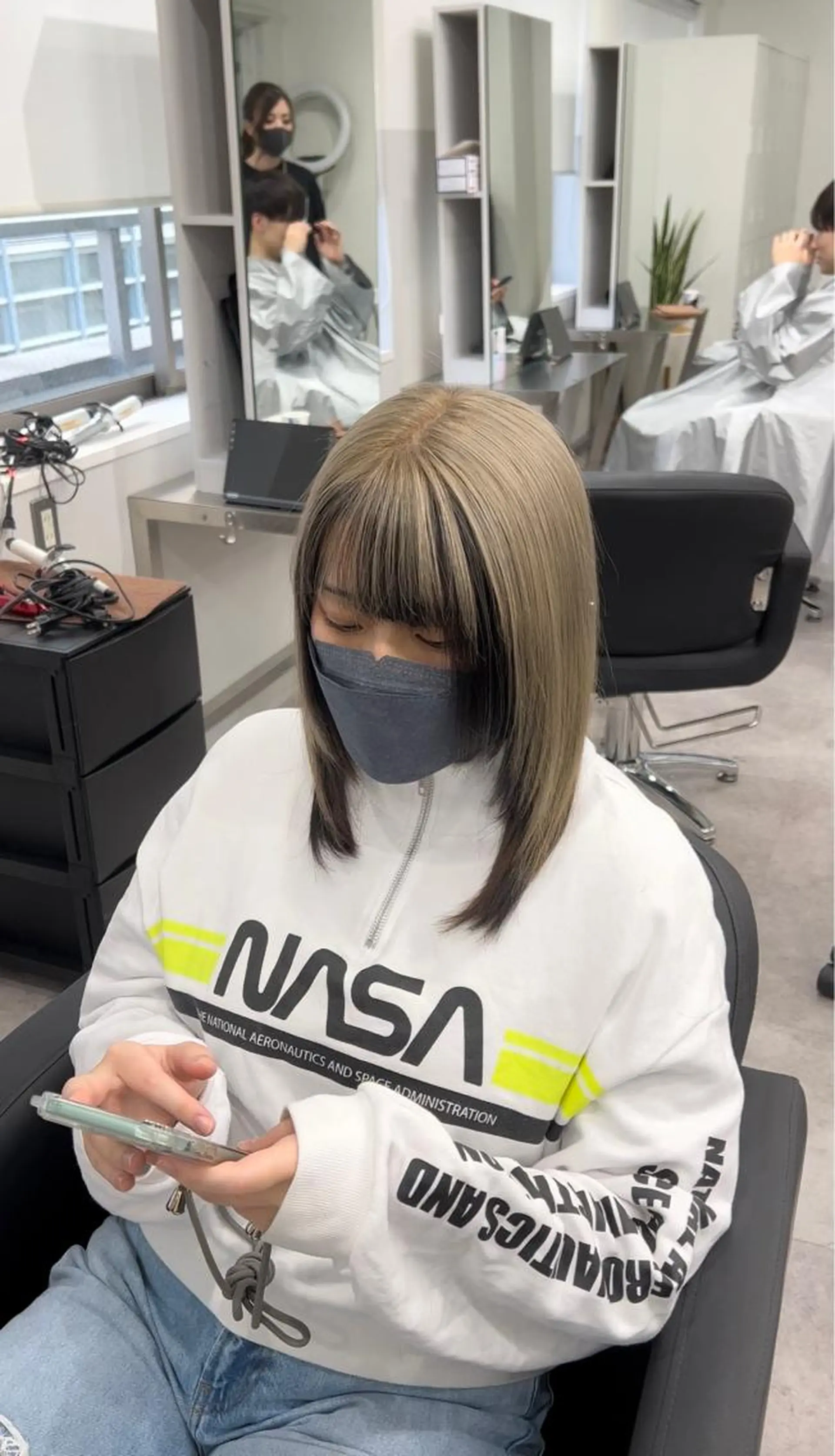 セミロング ヘアカラー トリートメント 🫧髪質改善 講師🫧🍎幹細胞のヘアスタイル