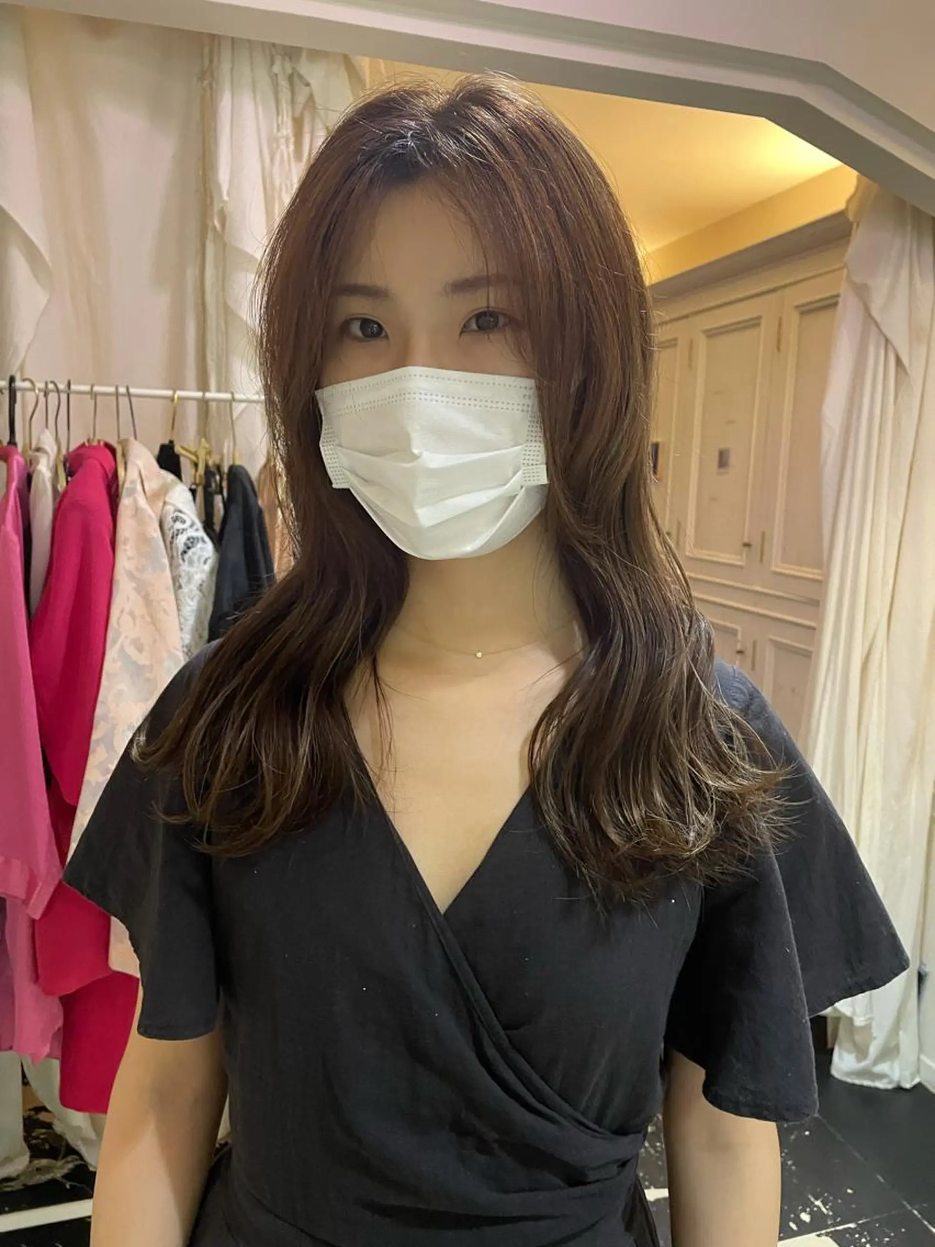 ロング カラー ハイライトカラー ハイライト アオキ リノのヘアスタイル