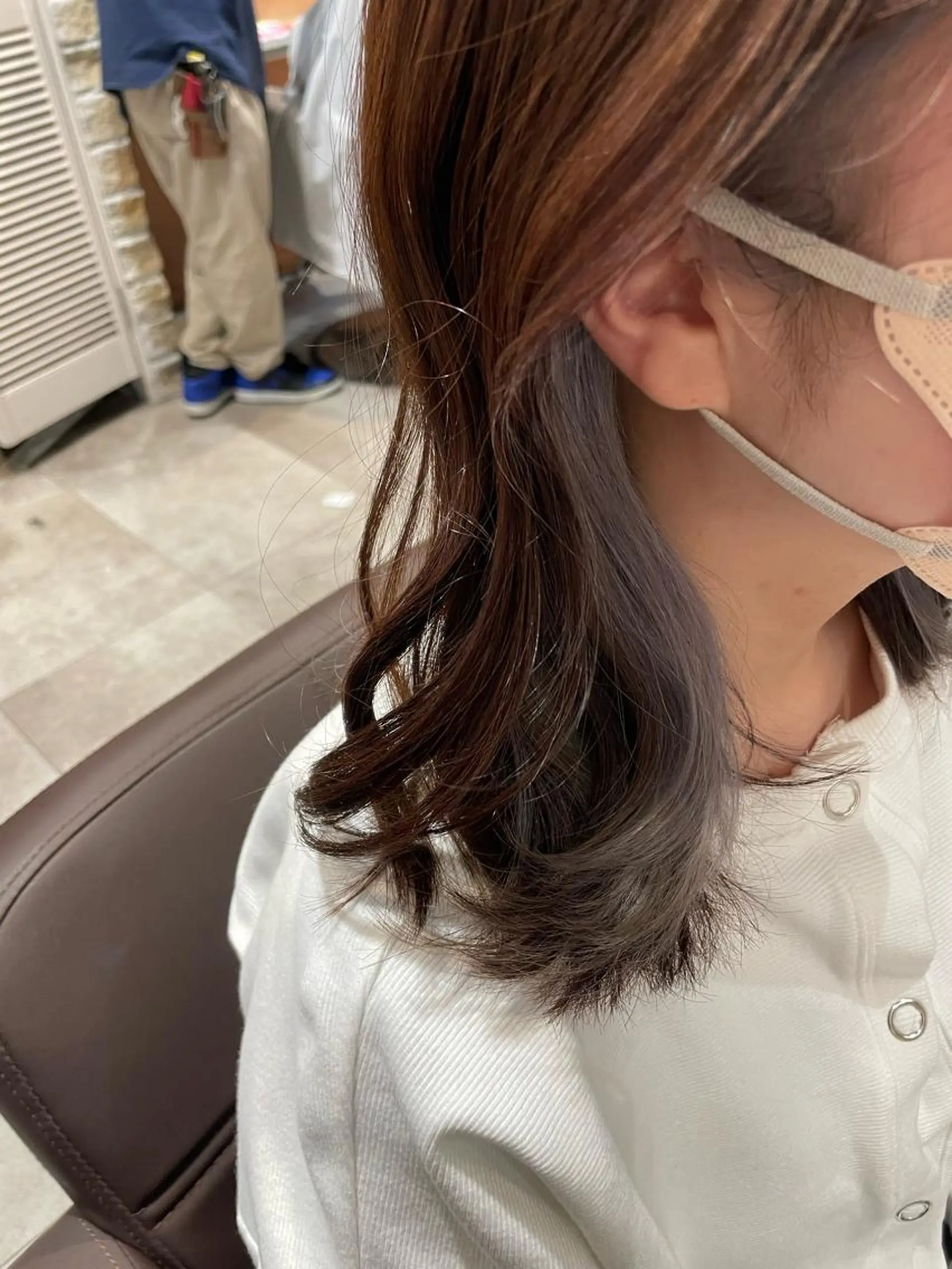 ミディアム カラー イヤリングカラー グレージュ ラベンダーカラー ラベンダーグレージュ ラベンダーグレー ヘアカラー トリートメント 💐パーソナルカラー /市橋加菜💐のヘアスタイル