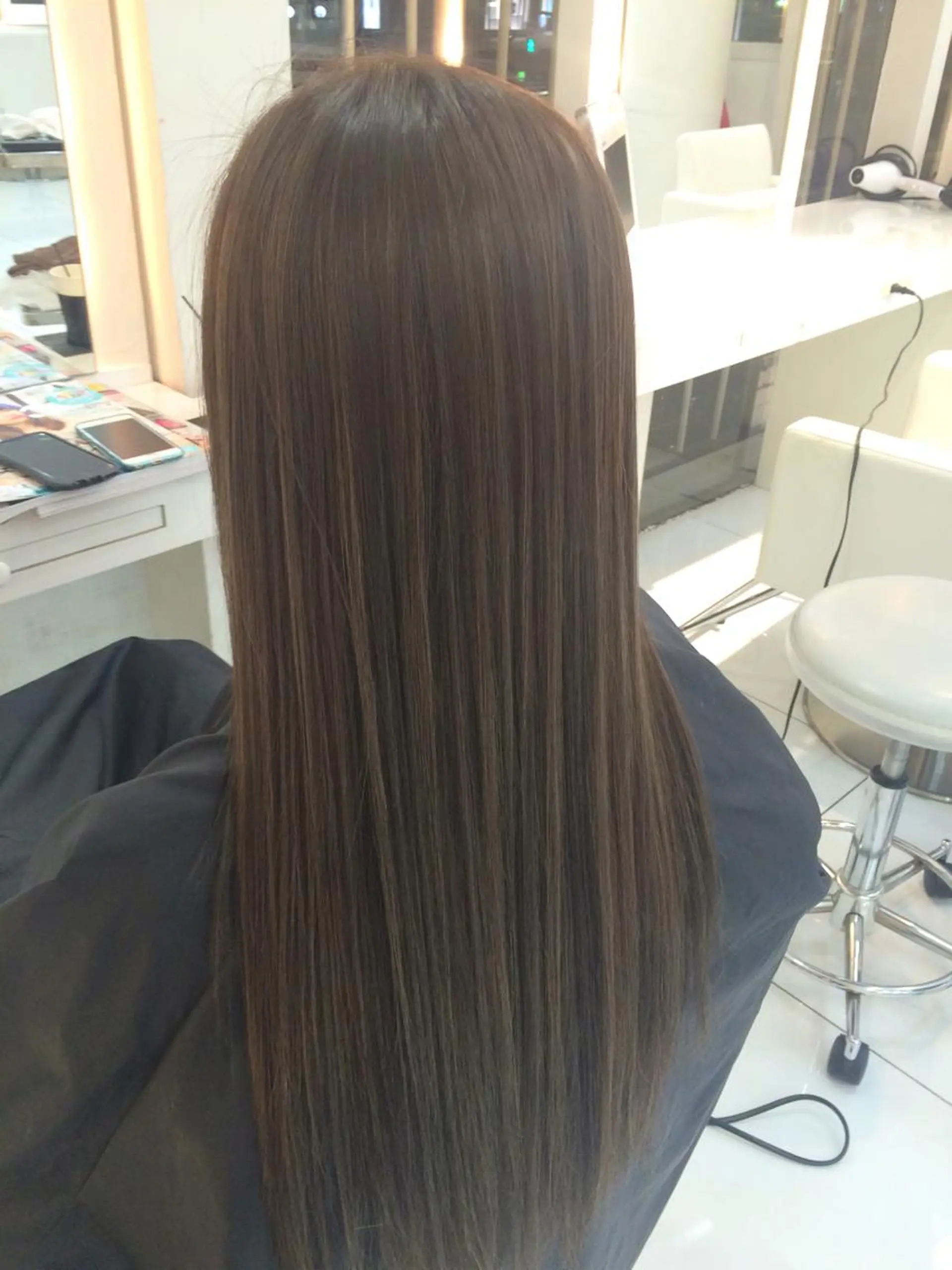 ミディアム セミロング ロング カラー ハイライトカラー ハイライト STAR所属・内藤 達也のヘアスタイル