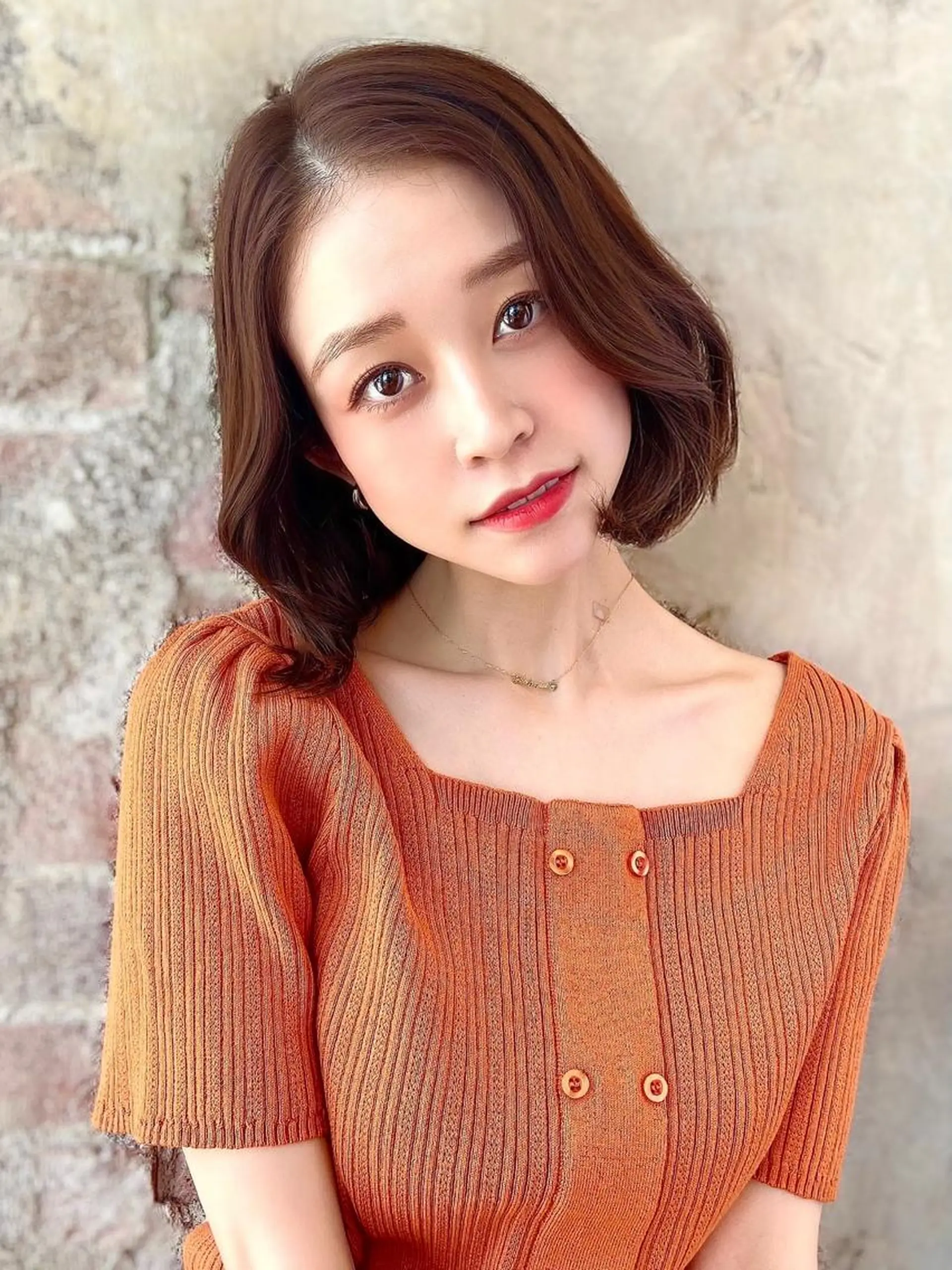 ショート カラー パーマ ヘアアレンジ ボブ 韓国風ヘア 似合わせカット Surpass所属・🌈小顔似合わせ SHIHO🌈のヘアスタイル