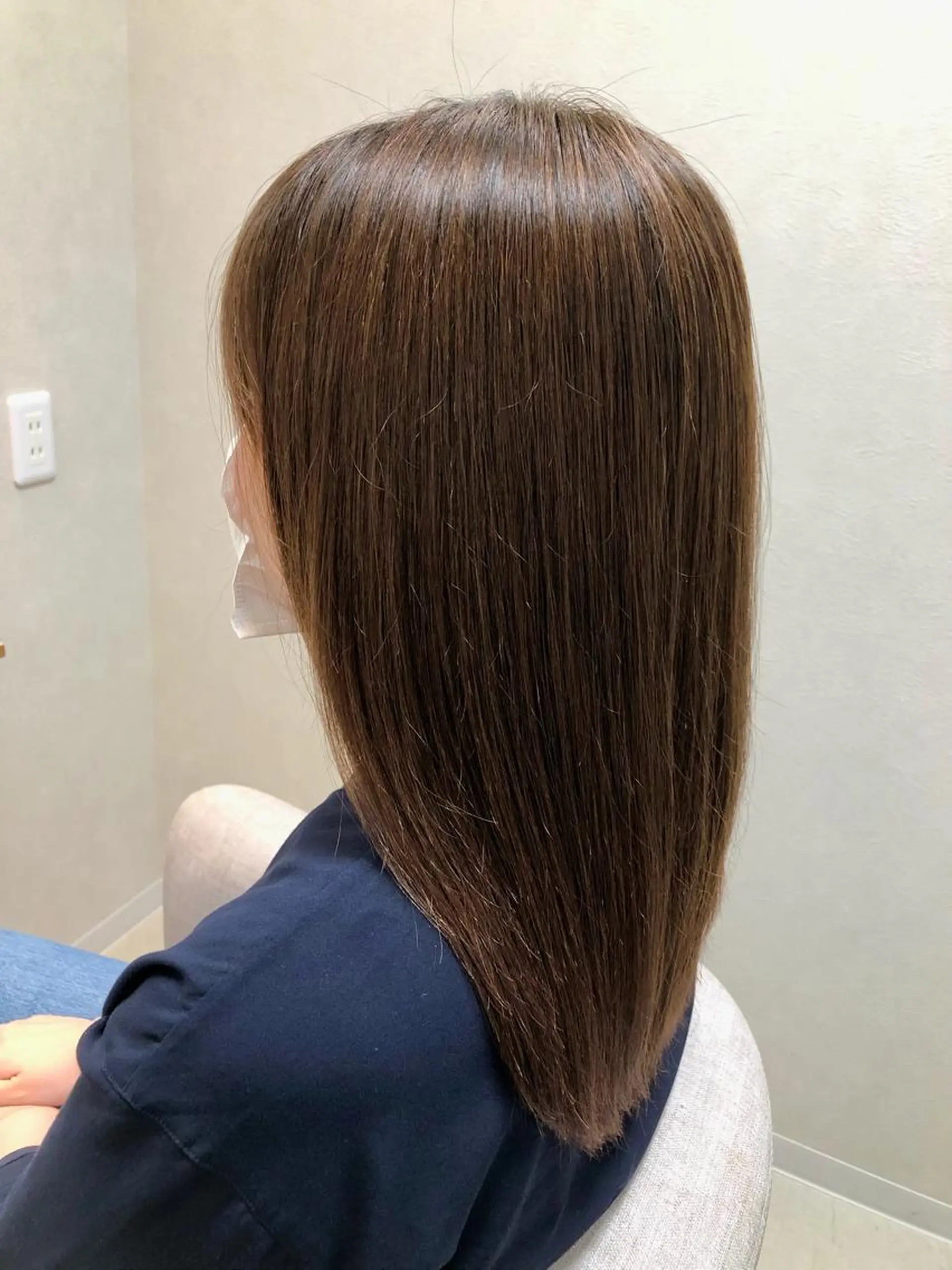 セミロング 縮毛矯正 カット 縮毛矯正 ショート/白髪ぼかし 君和田若菜のヘアスタイル