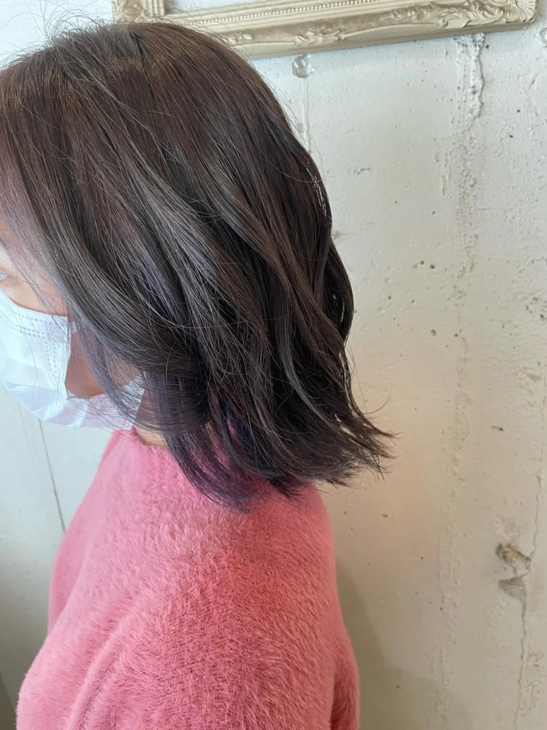 ミディアム カラー イヤリングカラー ラベンダーカラー ヘアカラー いまじゅく あおいのヘアスタイル