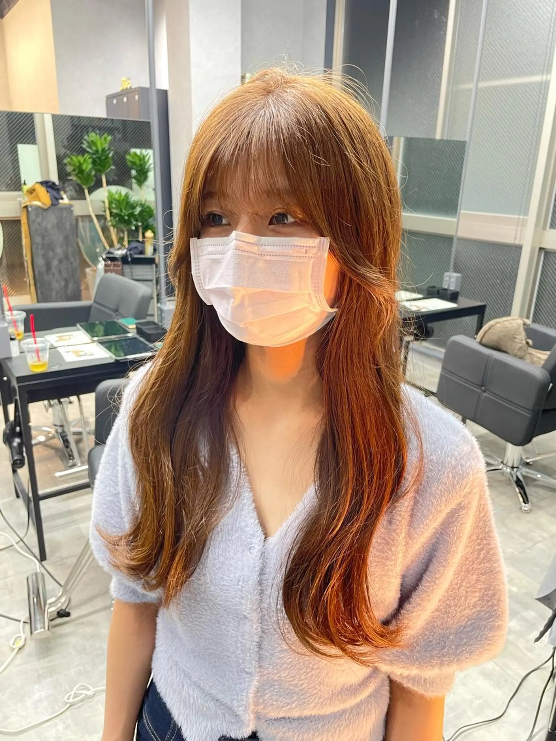 セミロング カラー アディクシーカラー サブリナシュシュ所属・朝倉 海斗のヘアスタイル