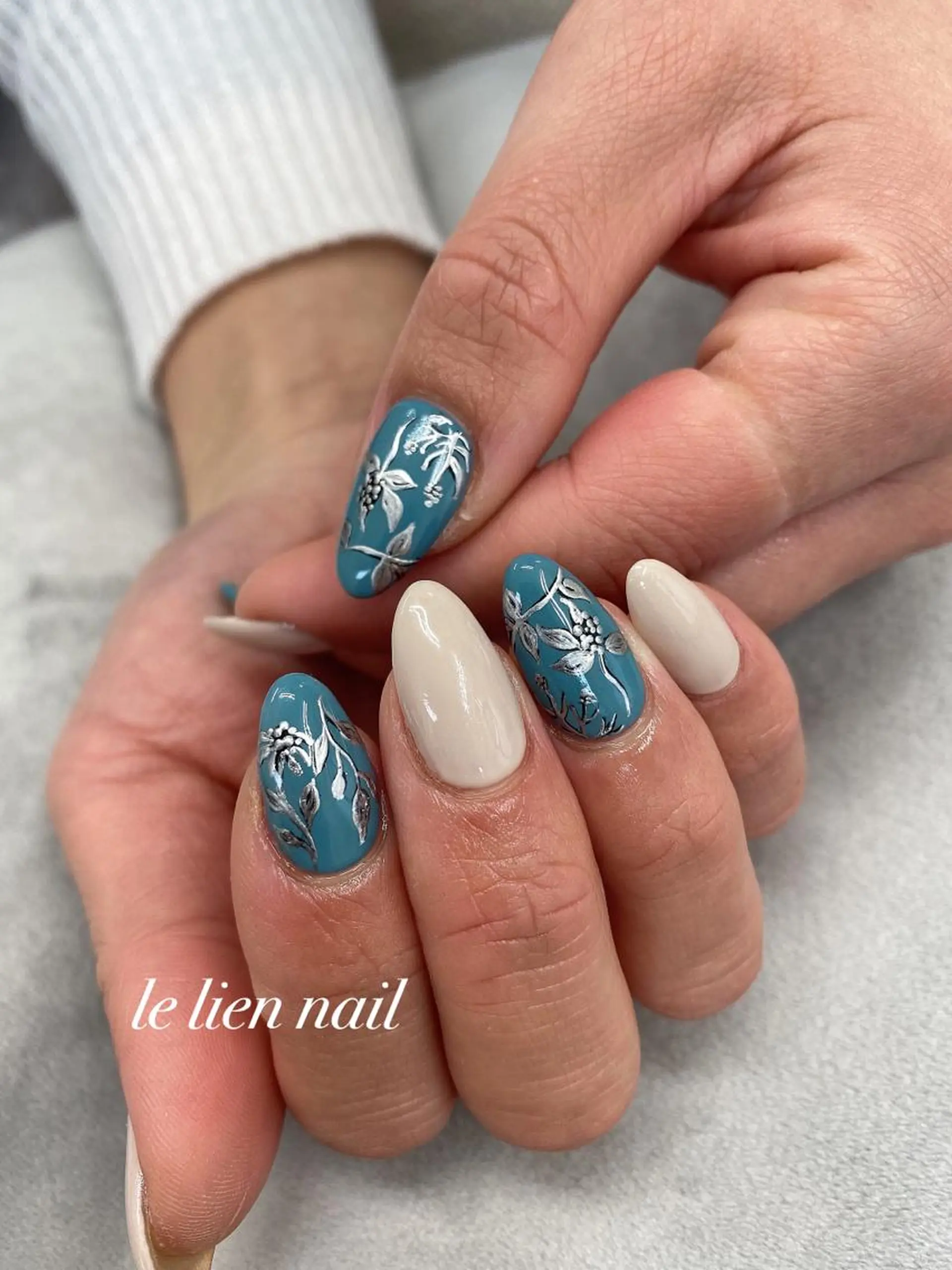 ネイル フラワーネイル ニュアンスネイル ハンドネイル le lien nailのネイルデザイン