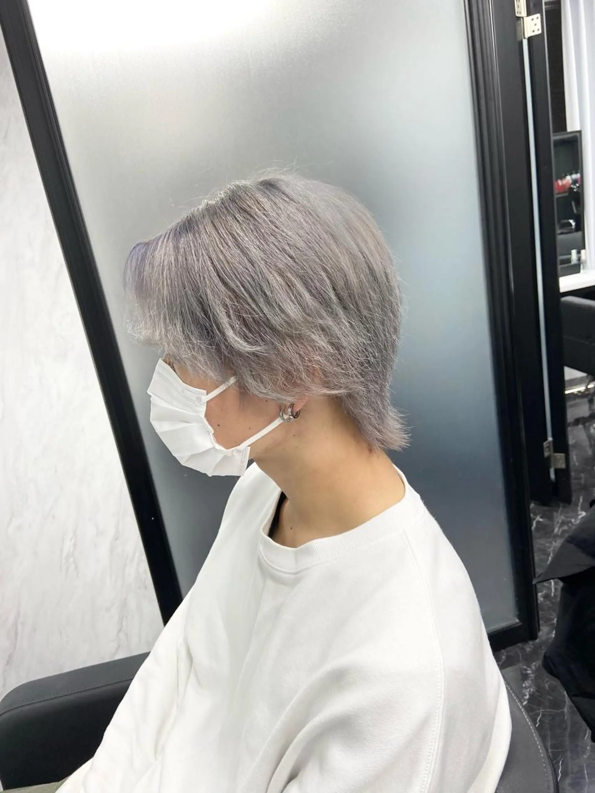 ミディアム カラー メンズ メンズハイトーン ハイトーンカラー ヘアカラー トリートメント ミルボンAujua認定サロン Ria  OSAKA 梅田所属・メンズ、エクステ特化 Ryuのヘアスタイル