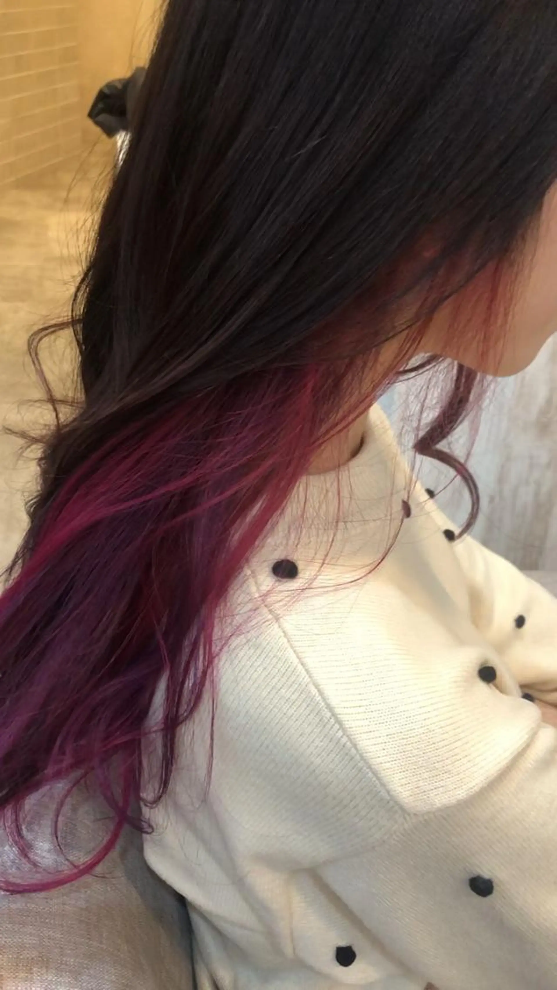 ロング カラー インナーカラー ピンクカラー 縮毛矯正・髪質改善 人気No1🩶北島のヘアスタイル