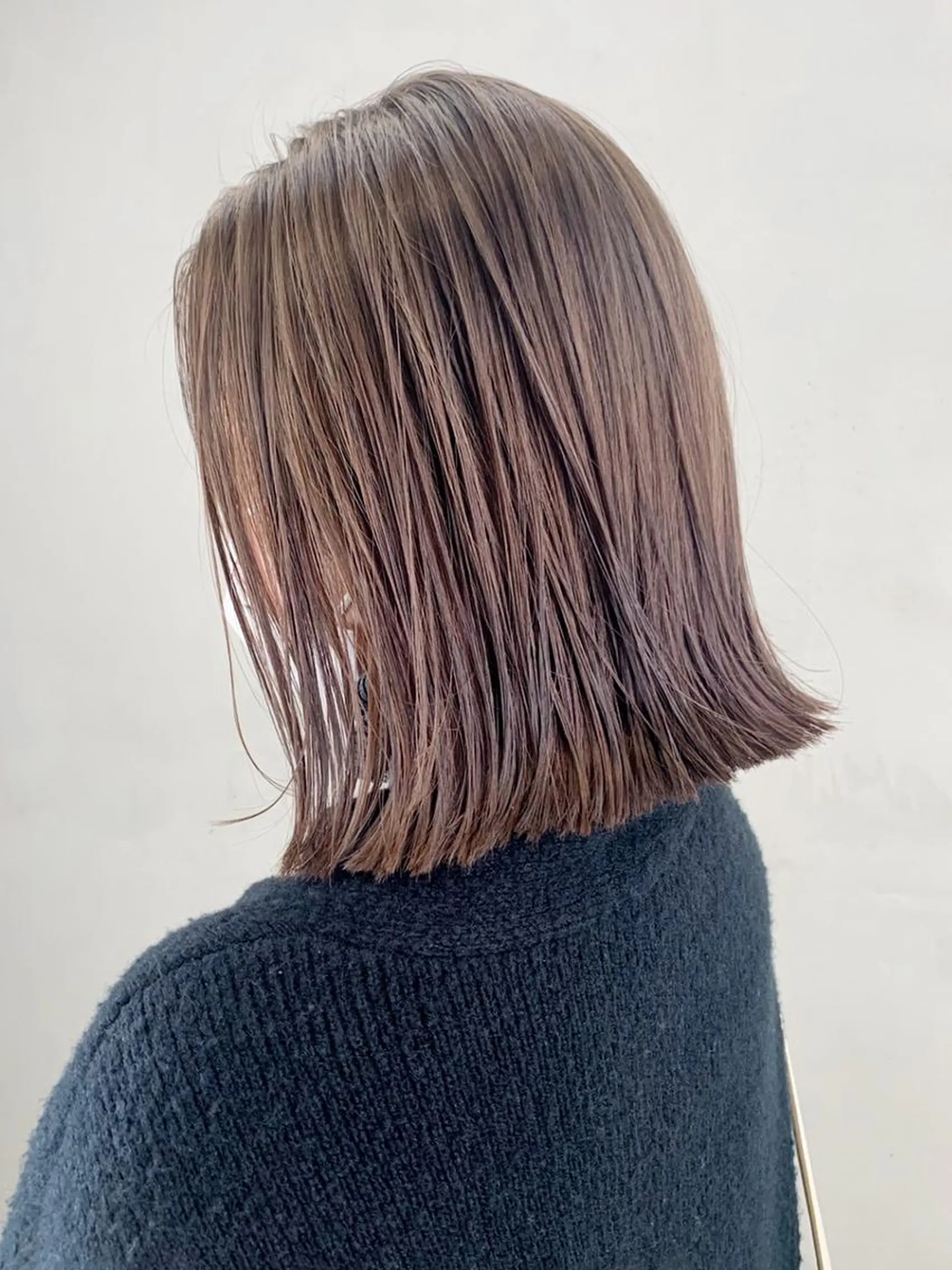 ミディアム カラー パーマ ヘアアレンジ グレージュ ボブ ITbyALBUM 中野店のヘアスタイル
