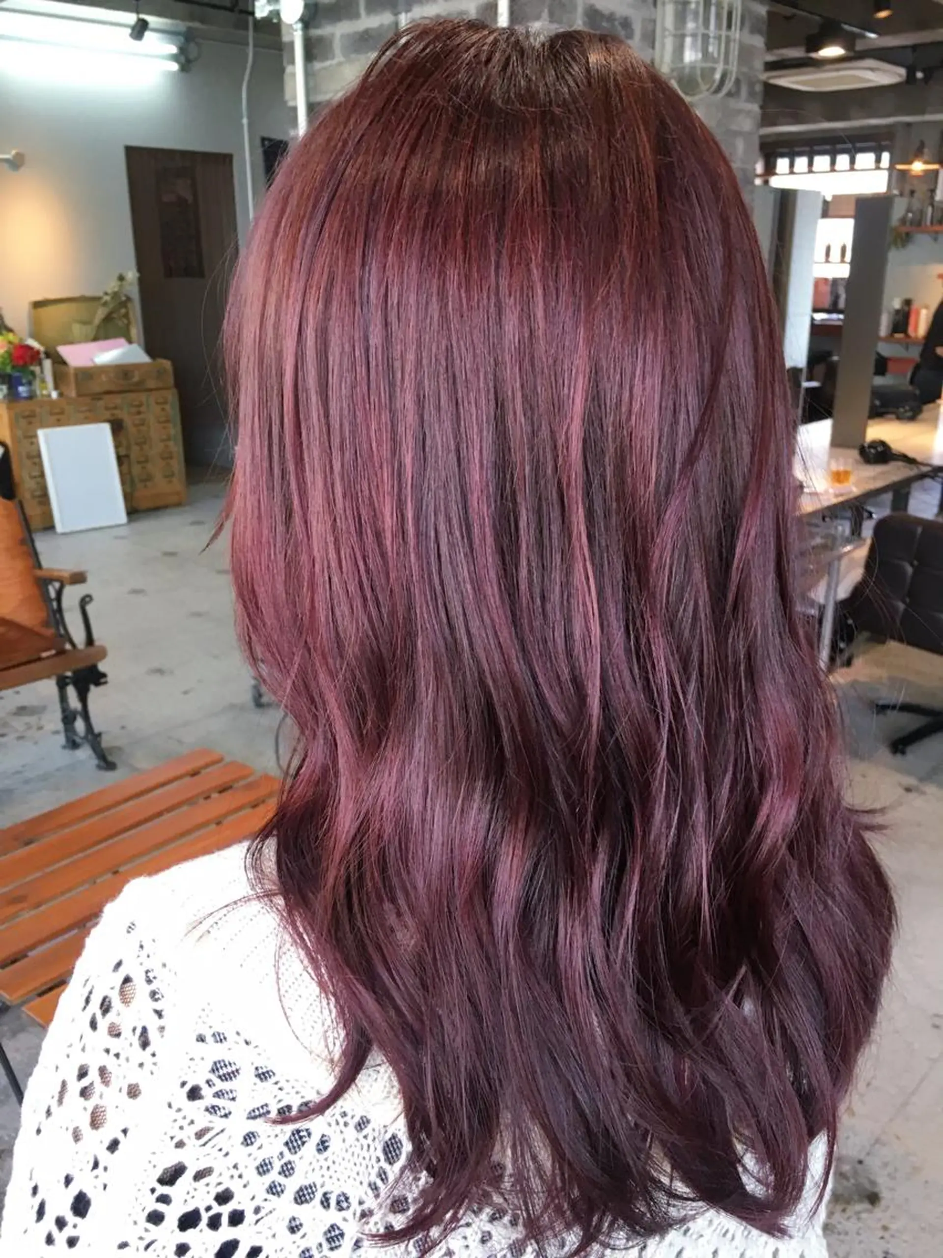 ロング カラー ラベンダーカラー ピンクカラー 代表 中島貴志のヘアスタイル