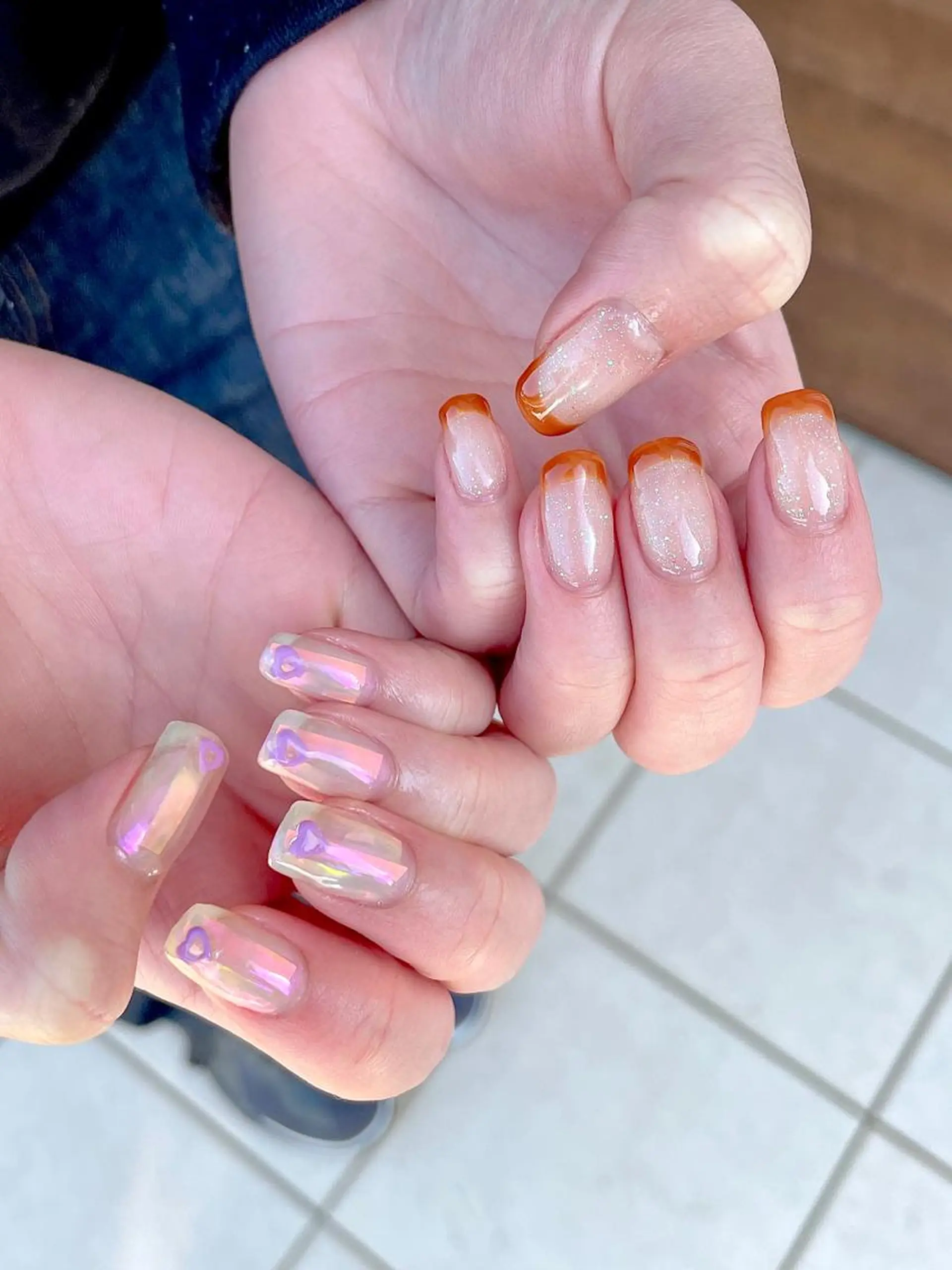 ネイル 氷ネイル・うるうるネイル ハンドネイル ハンドケア Lilly Co.のネイルデザイン
