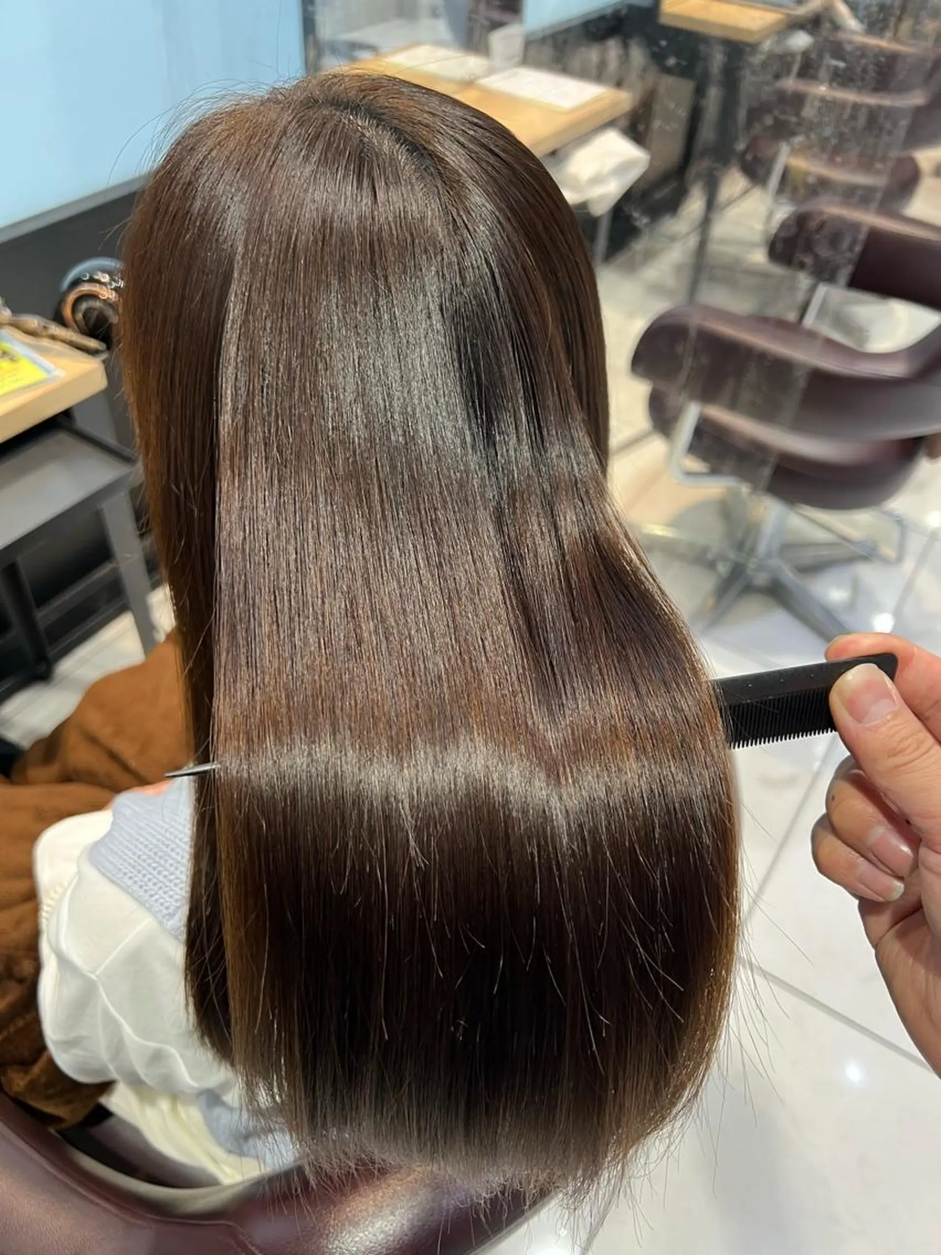 ロング 縮毛矯正✨️レイヤー クボタリョウのヘアスタイル