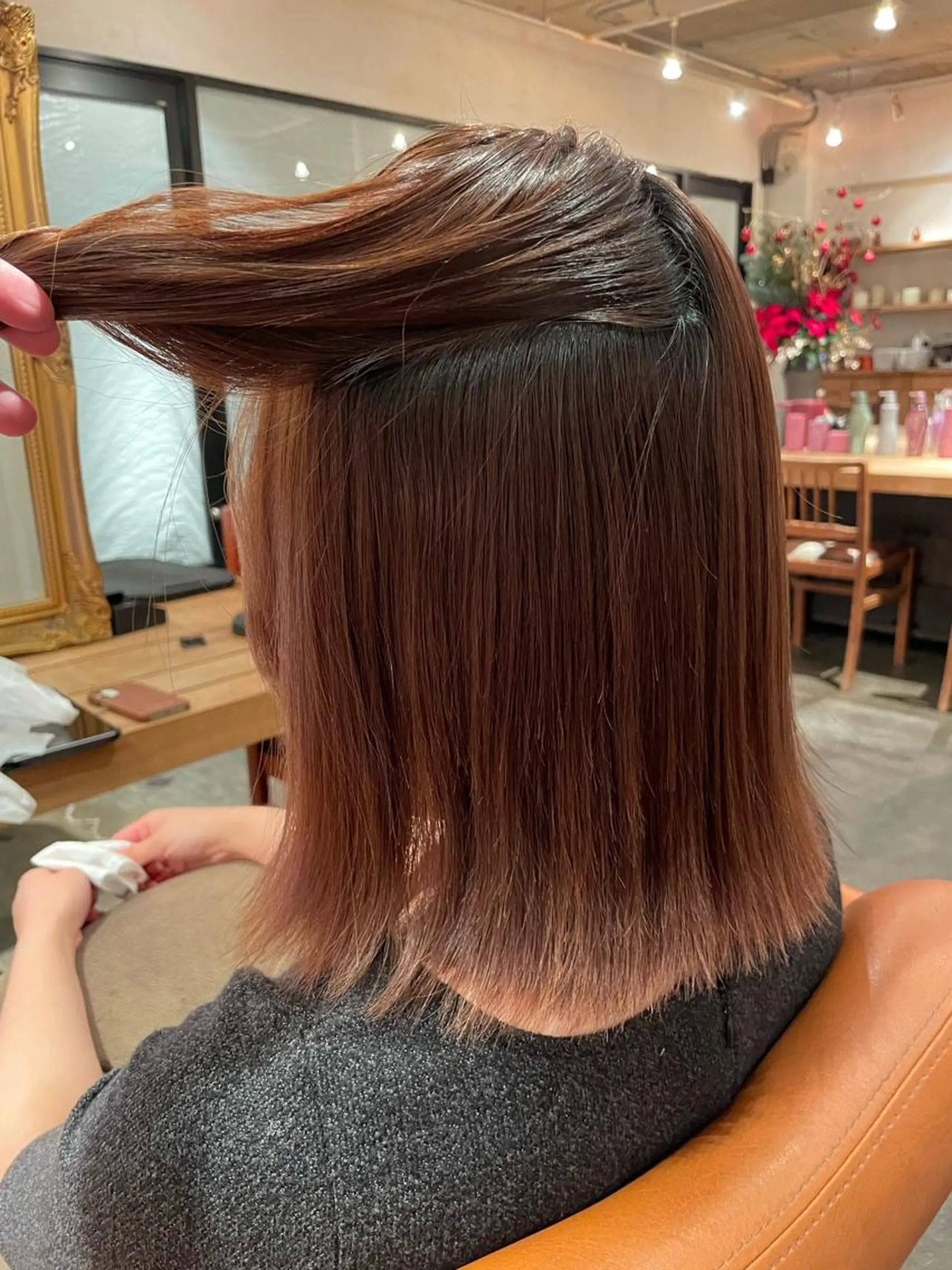 ミディアム ヘアアレンジ 髪質改善 縮毛矯正 トリートメント 韓国風カット/ 髪質改善 黒崎のヘアスタイル
