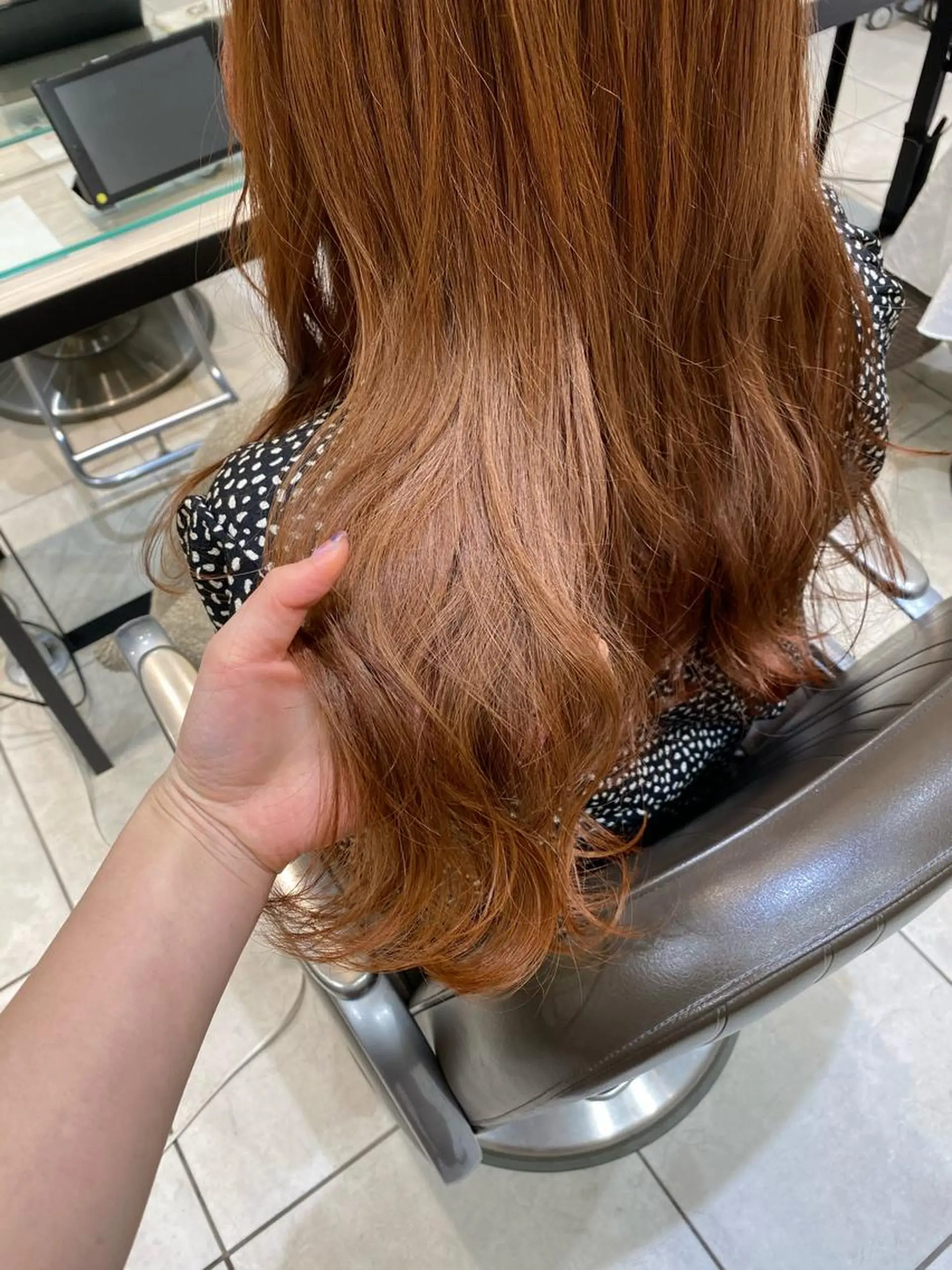 ロング ヘアカラー トリートメント 似合わせ艶髪カラー ❤️ハダユミのヘアスタイル