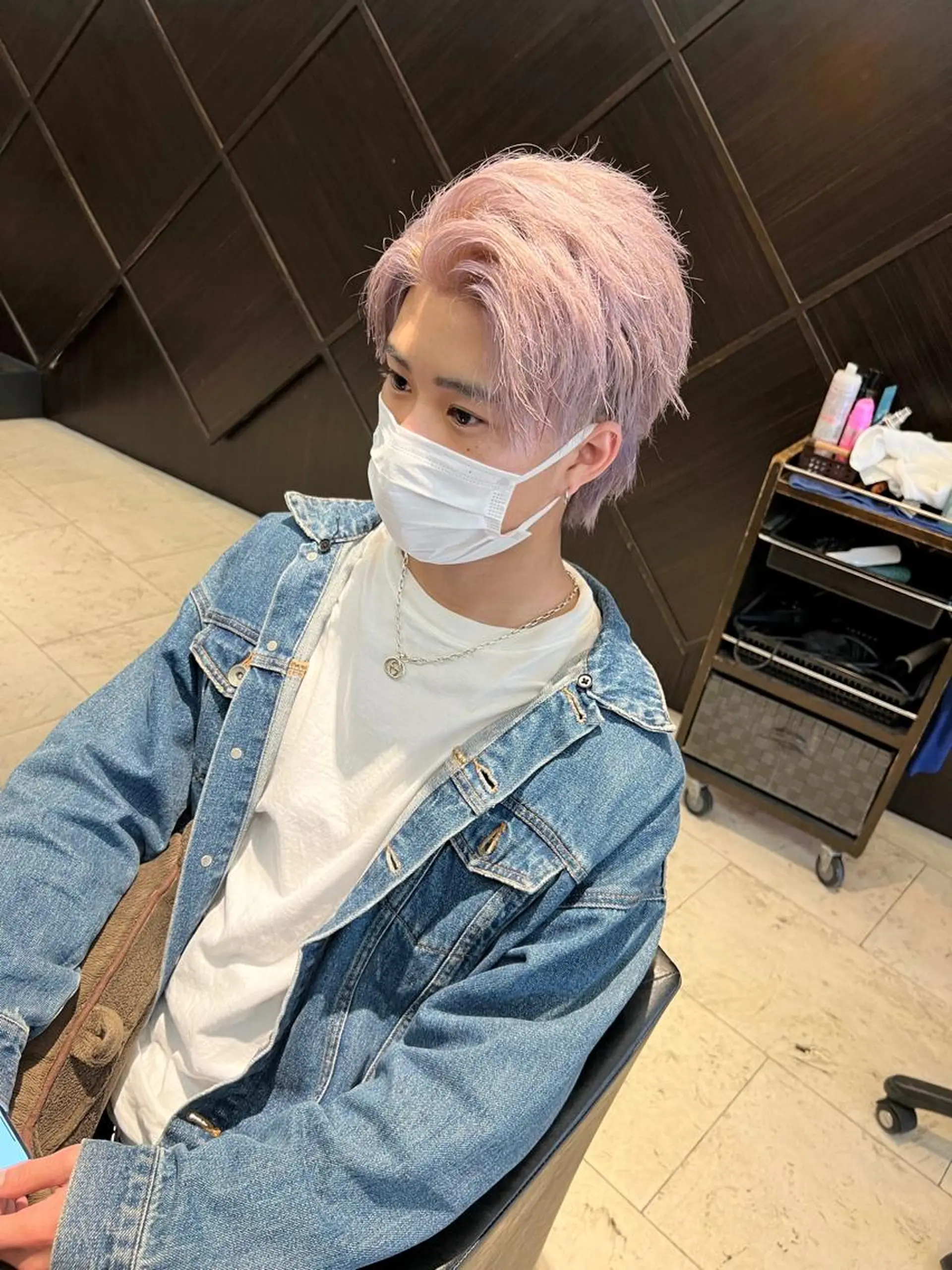 カラー メンズ ピンクカラー カット ヘアカラー トリートメント メンズ専門　井藤 雅也のヘアスタイル