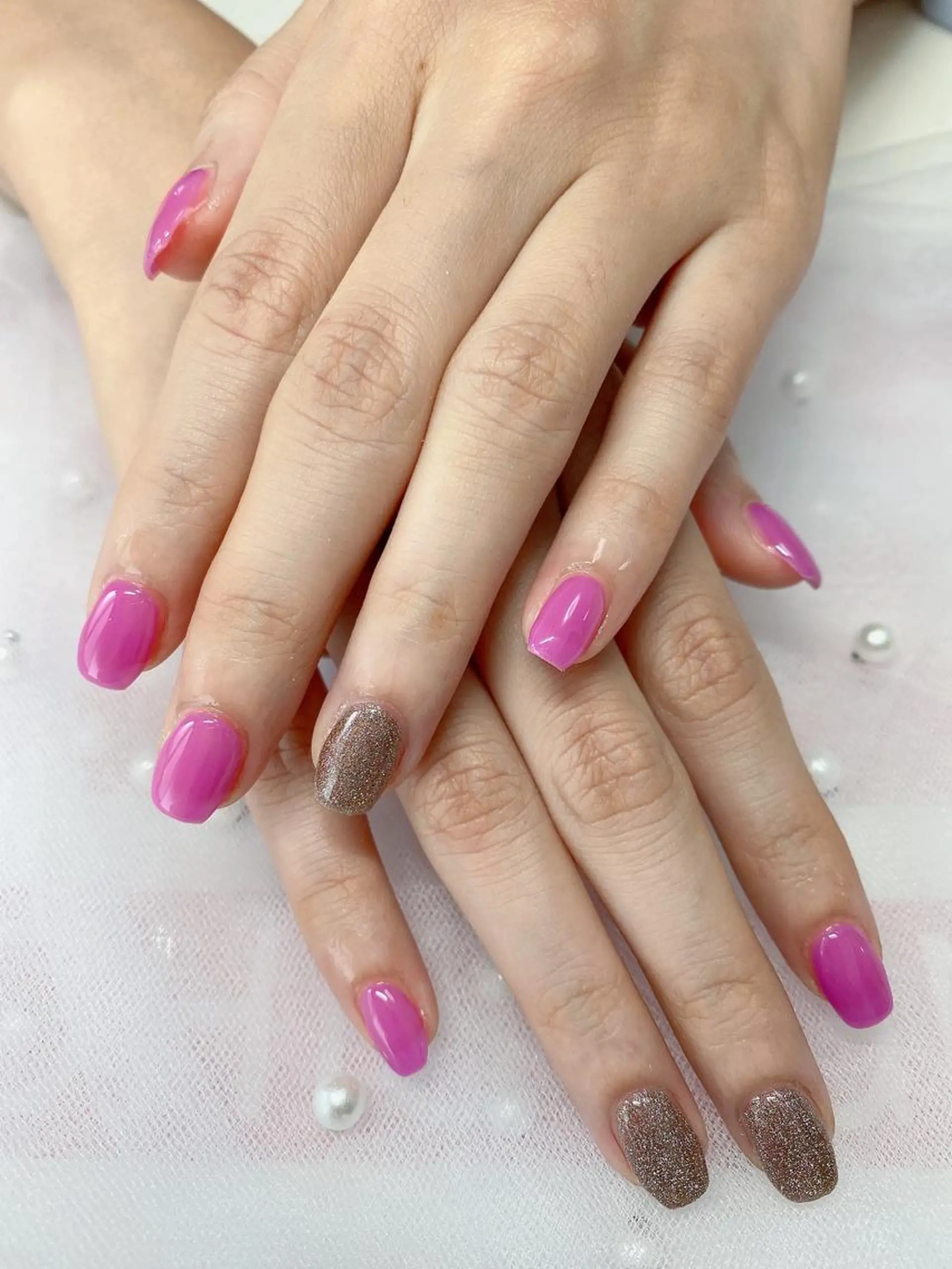 ネイル ワンカラーネイル ピンク Jasmine nailsalon所属・ジャスミン ネイルサロンのネイルデザイン