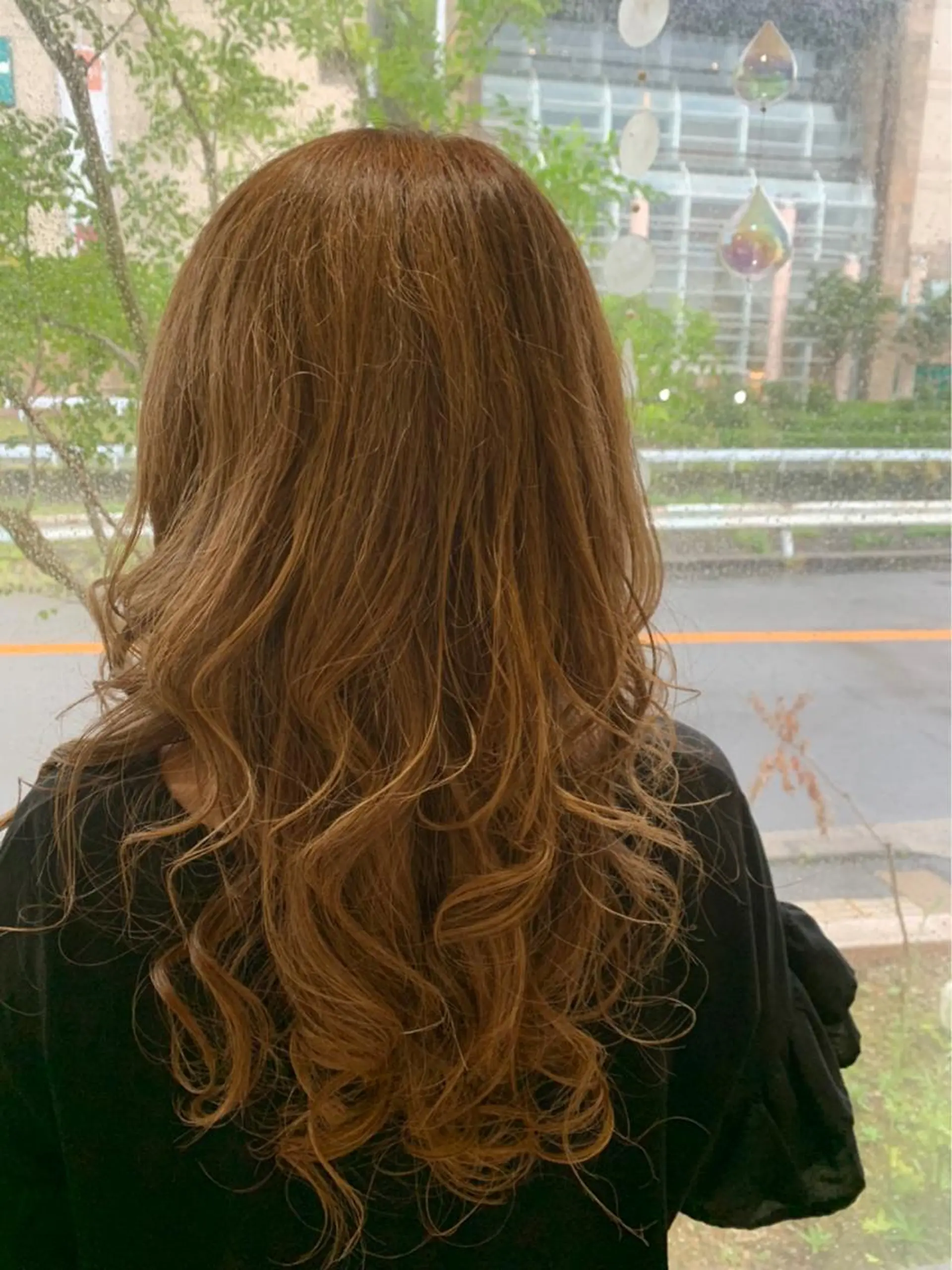 ロング カラー グレージュ ハイライトカラー ハイライト カット ヘアカラー トリートメント R's hair 大道瞳のヘアスタイル