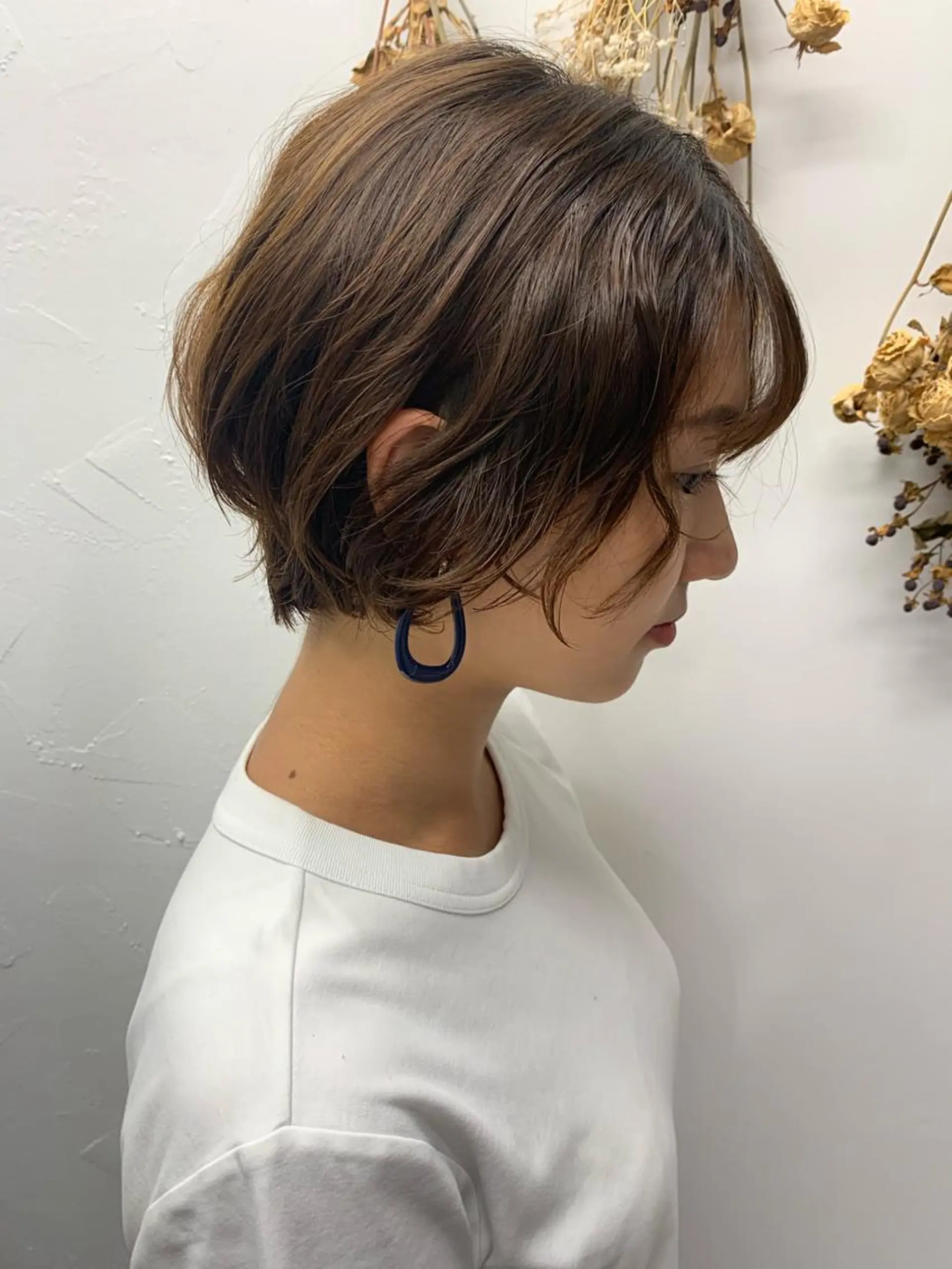ショート パーマ ショートボブ ボブ ショートヘア カット パーマ トリートメント newi 京橋 【yuuki】のヘアスタイル