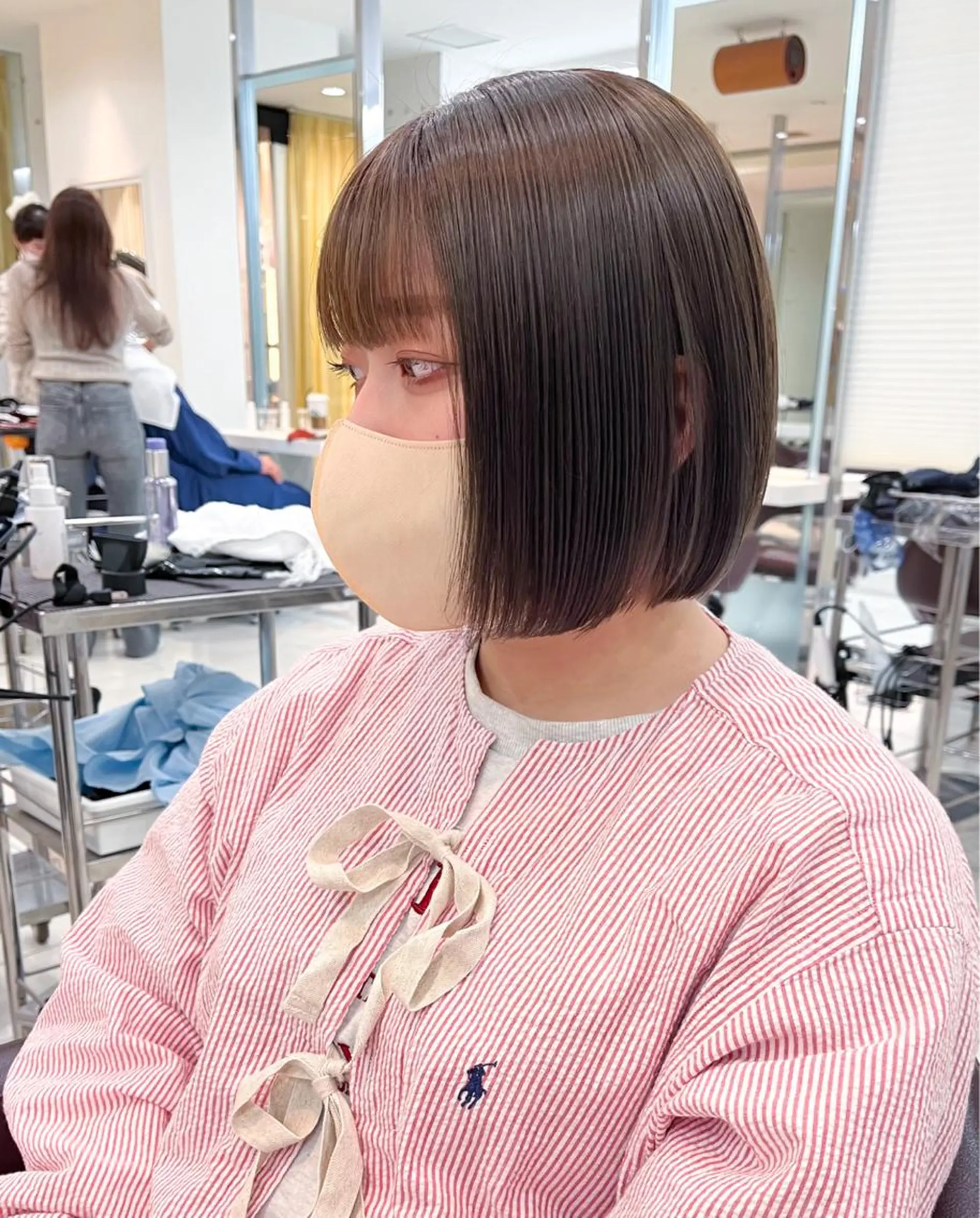 ショート 切りっぱなしボブ ボブ 原宿パーマ kazuのヘアスタイル