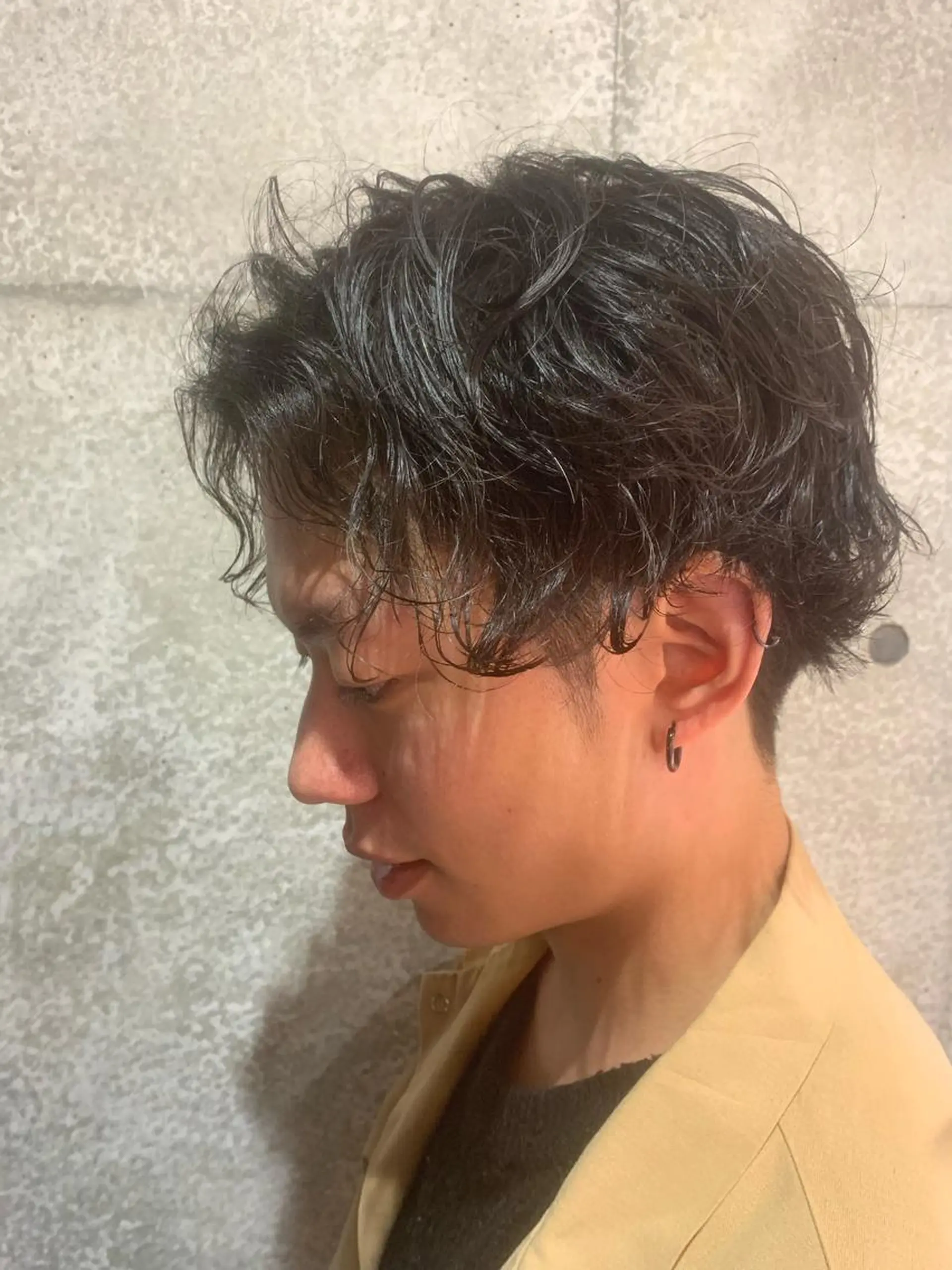 ショート パーマ メンズ メンズパーマフェード シモジタカヒロのヘアスタイル