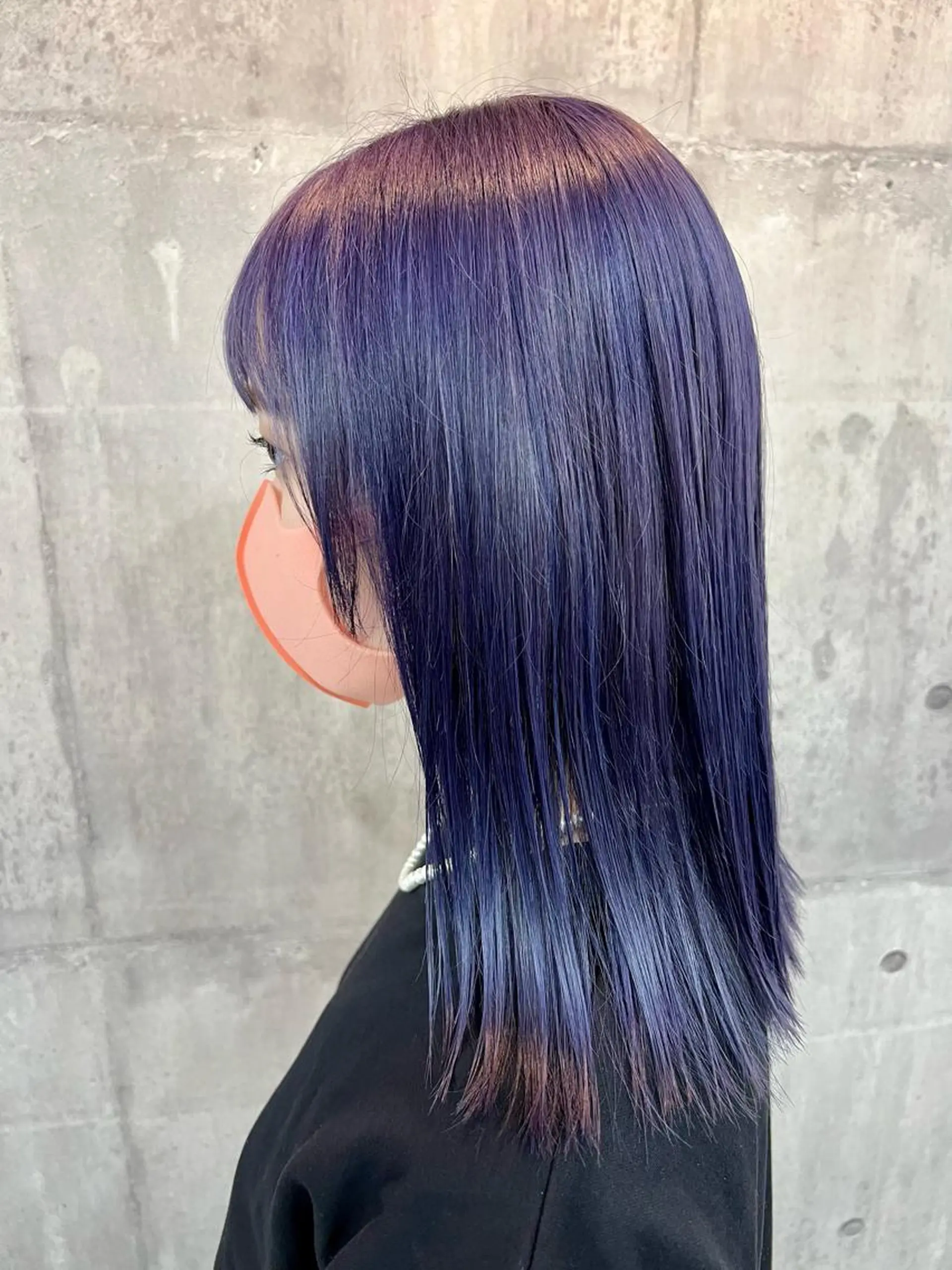 ロング カラー ブルーカラー ブルーラベンダー ラベンダーカラー レイヤー/韓国 ハイトーン興津史弥のヘアスタイル