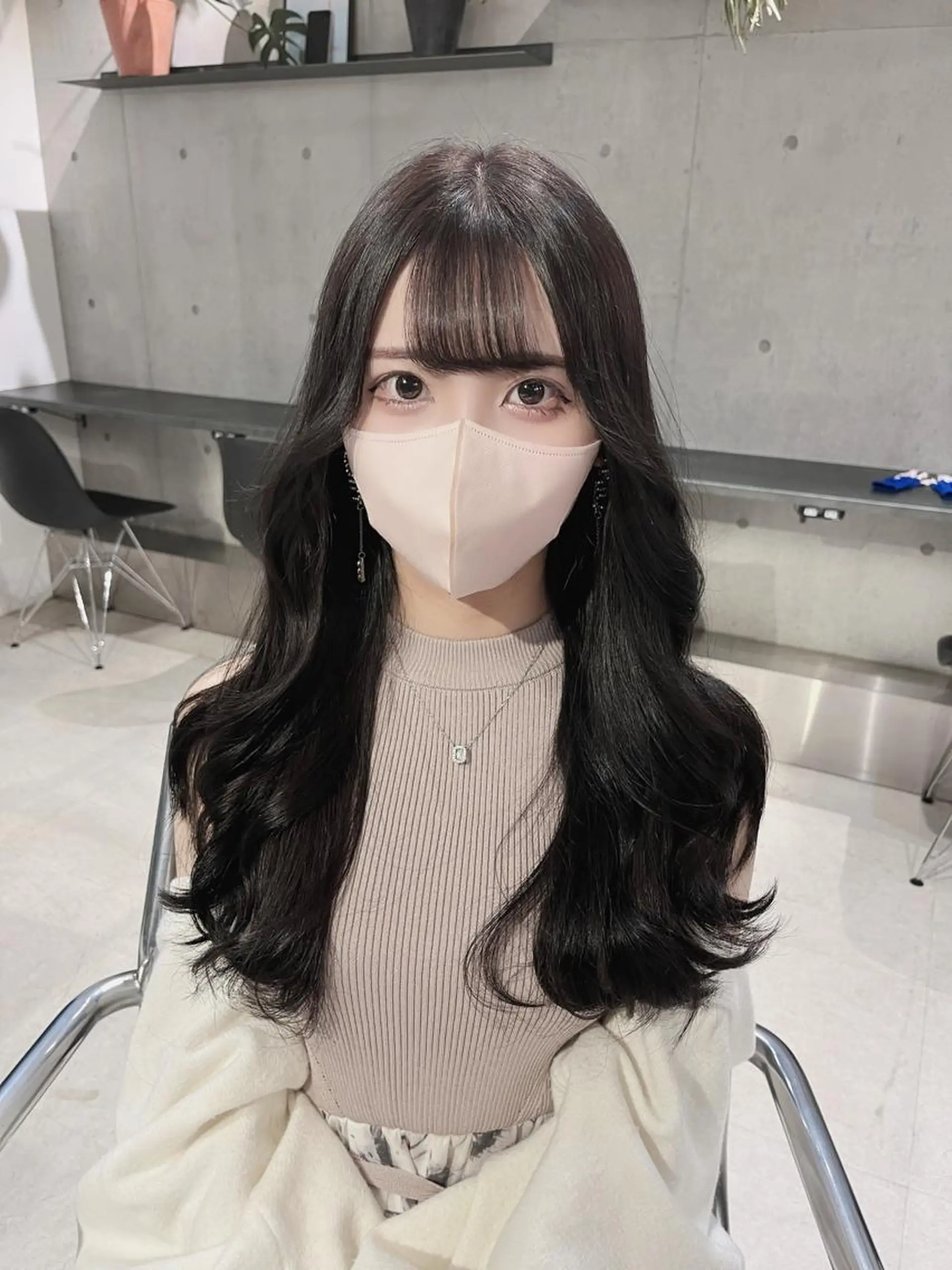 ロング カラー パーマ ヘアアレンジ くびれヘア 韓国風ヘア カット ヘアカラー トリートメント 🌸グレージュ/ 艶髪🌸yutaのヘアスタイル