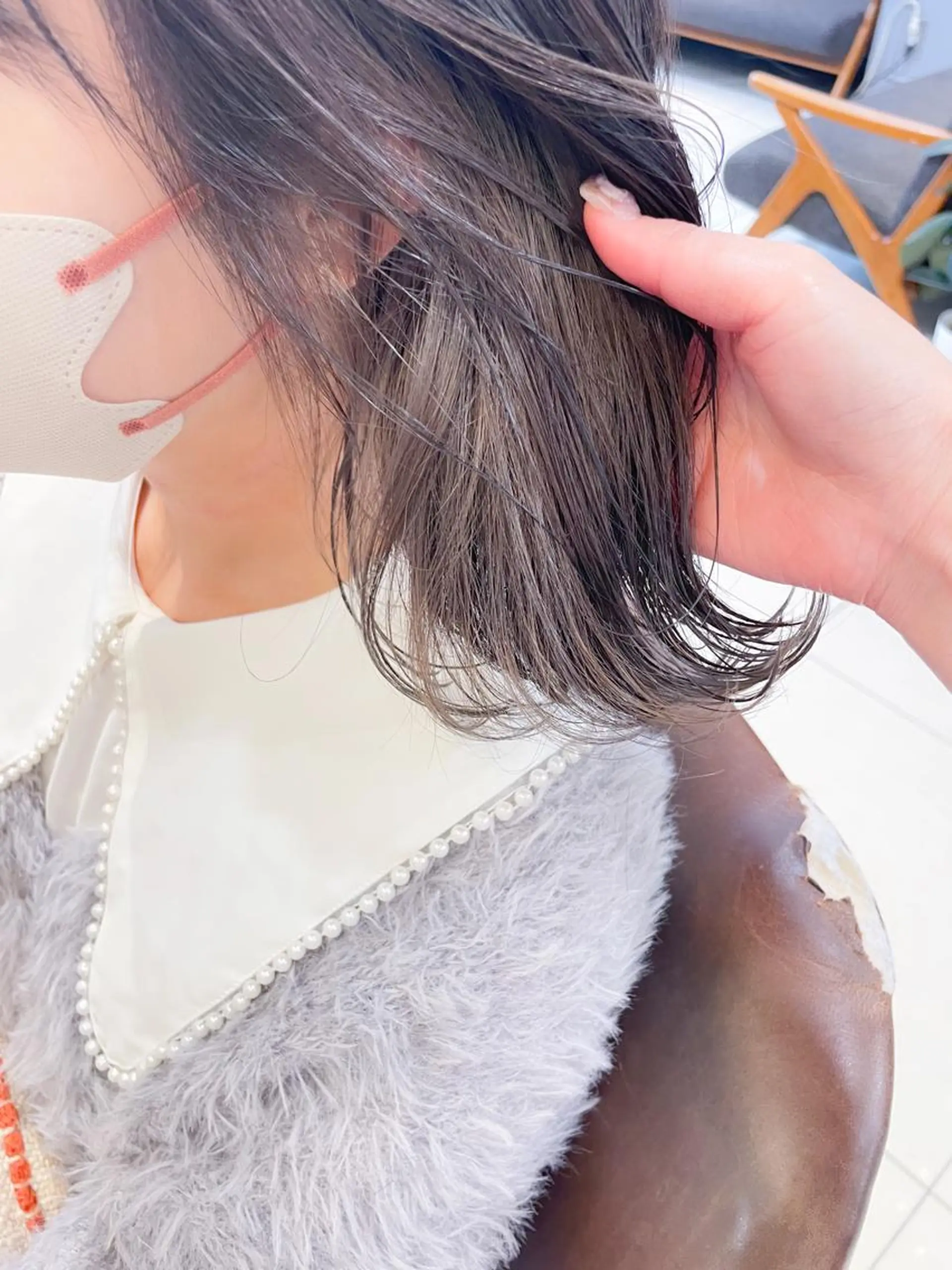 ミディアム カラー マツエク・マツパ グレージュ インナーカラー ヘアカラー ✨カラー支持No.1 🧸ワキ カナコ🧸のヘアスタイル