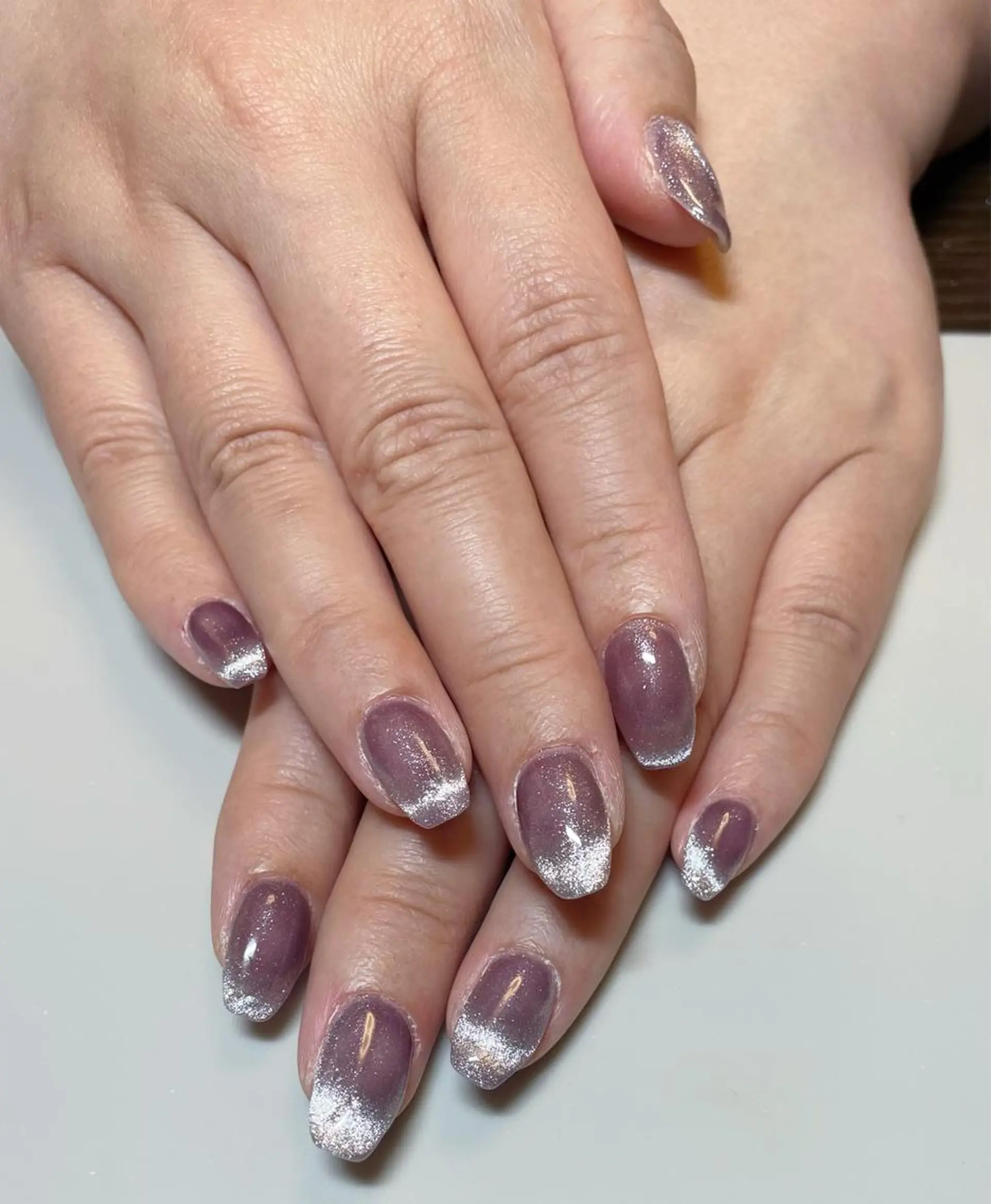ネイル フレンチネイル マグネットネイル マグネットフレンチ マグネットワンカラー ワンカラーネイル nail cute 亀有のネイルデザイン