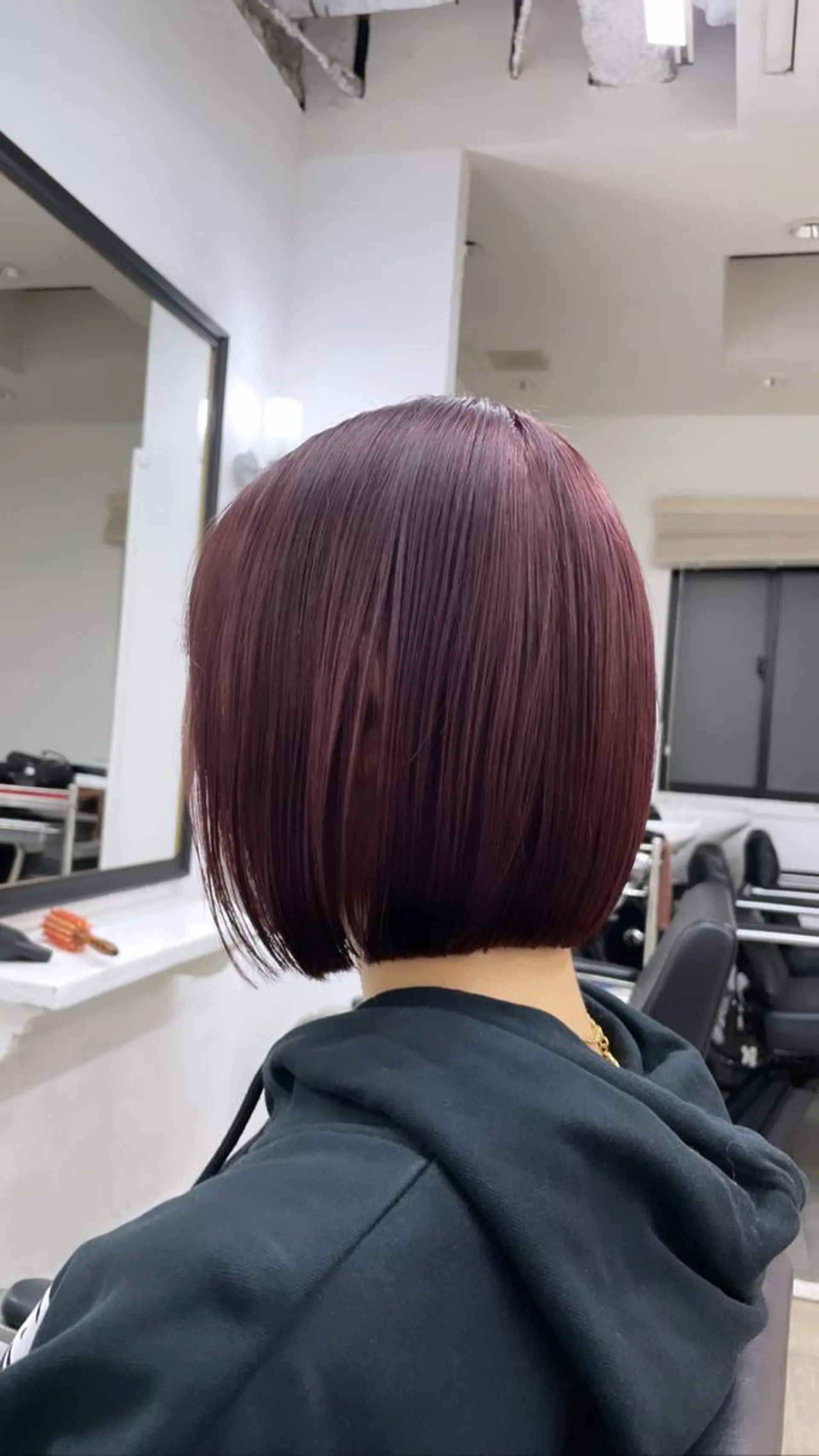 ショート カラー 切りっぱなしボブ ルビー バイオレットカラー ボブ ヘアカラー 🔷ダブルカラーハイ トーン🔷櫻井走のヘアスタイル