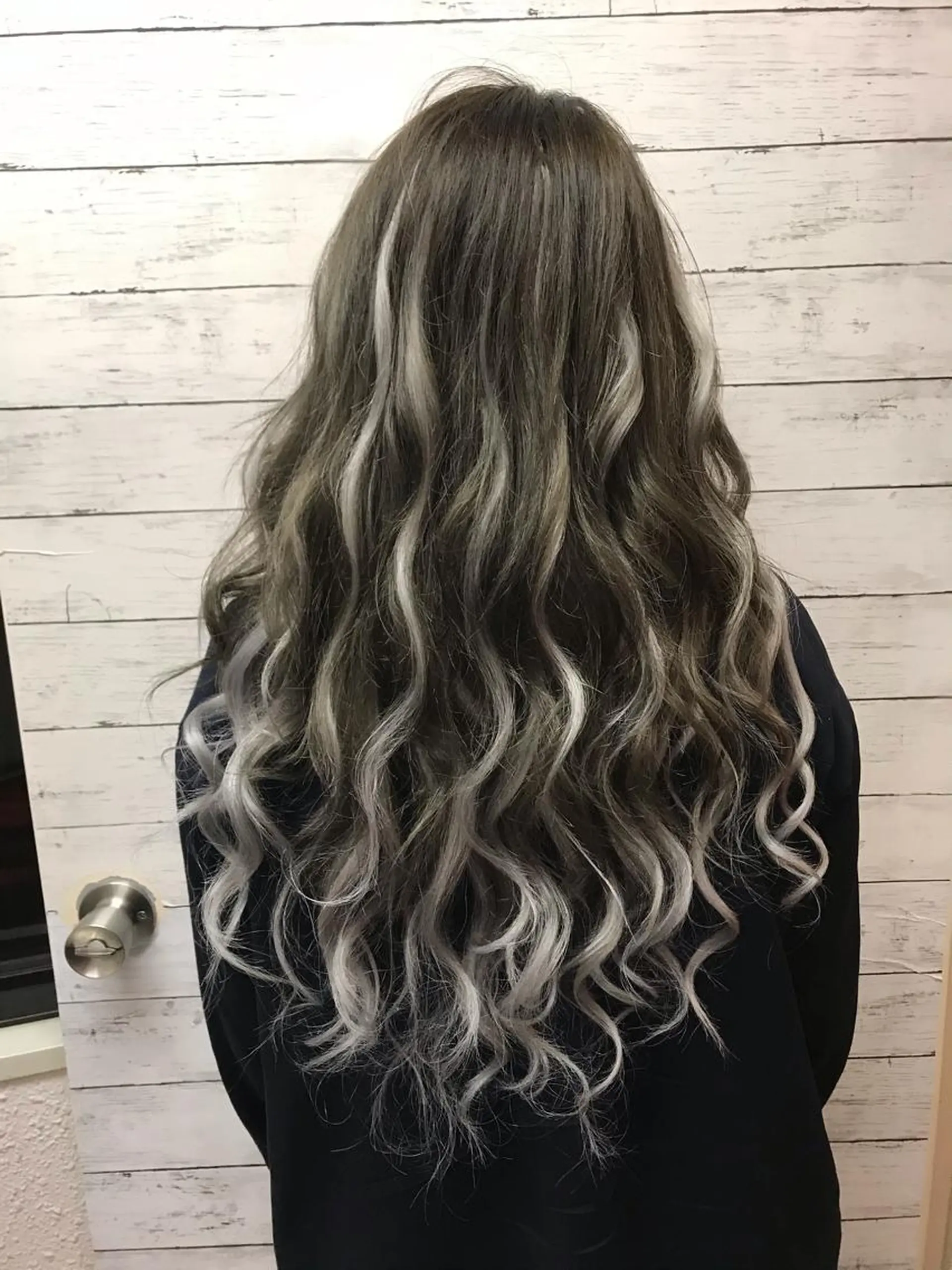 ロング カラー バレイヤージュ ダブルカラー エクステ レイヤーカット ていねい技術No.1 🌈諏訪 健太のヘアスタイル