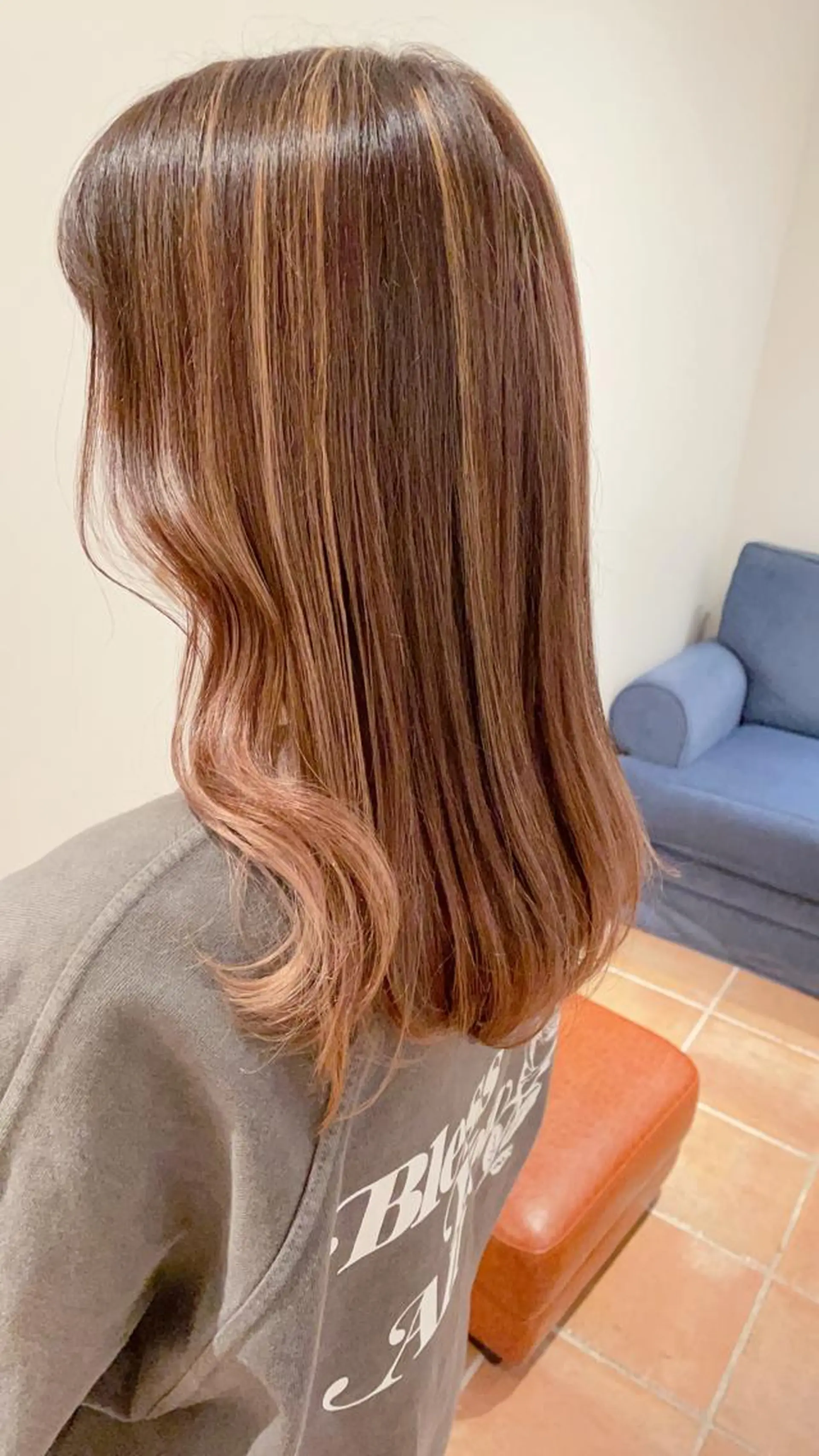 セミロング 3Dハイライト ハイライト トリートメント ヘアカラー レイヤーカット🎀 kanaのヘアスタイル