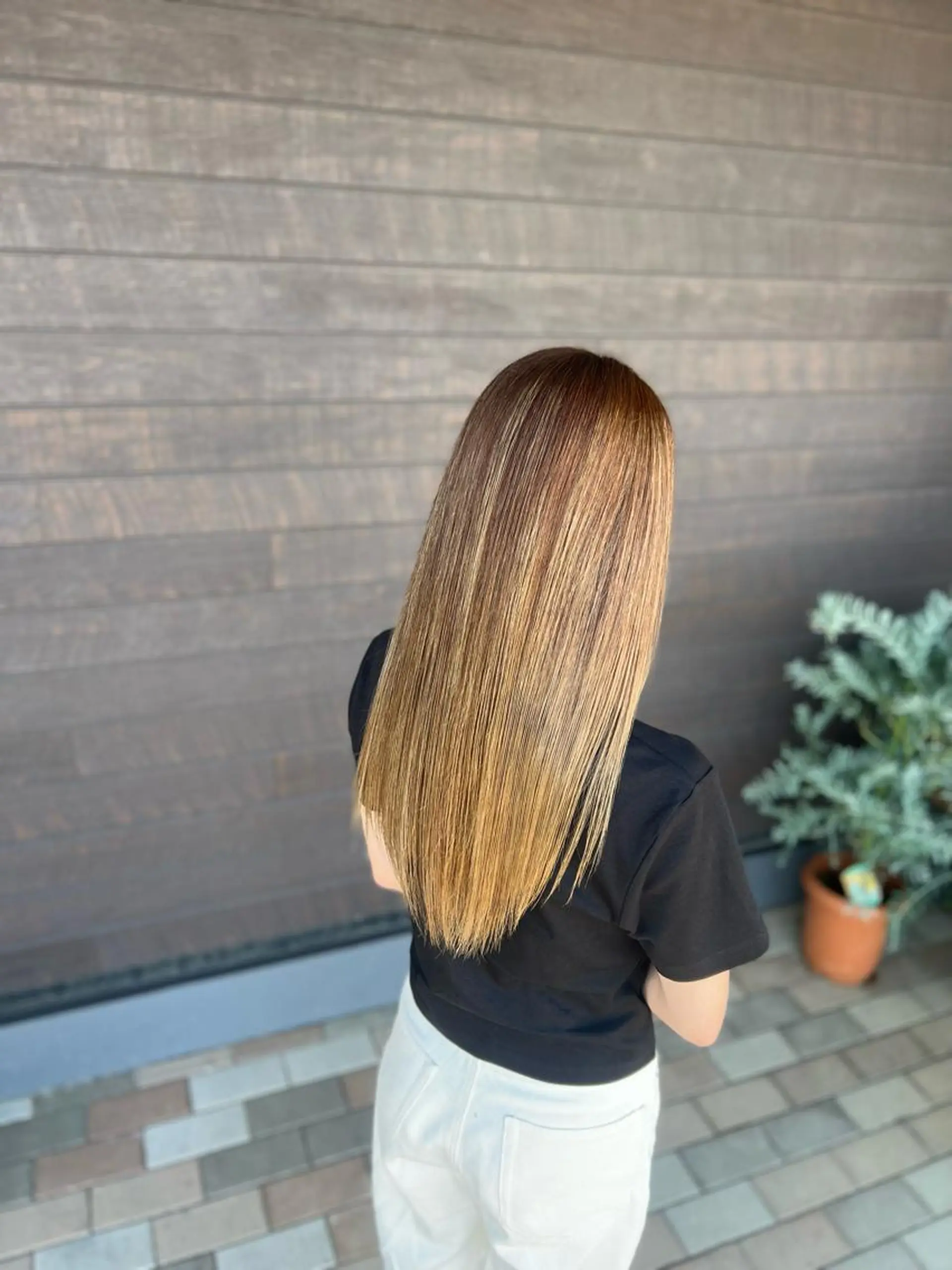 セミロング カラー ヘアカラー 太白区白髪ぼかし/ ボブカット/千葉達人のヘアスタイル