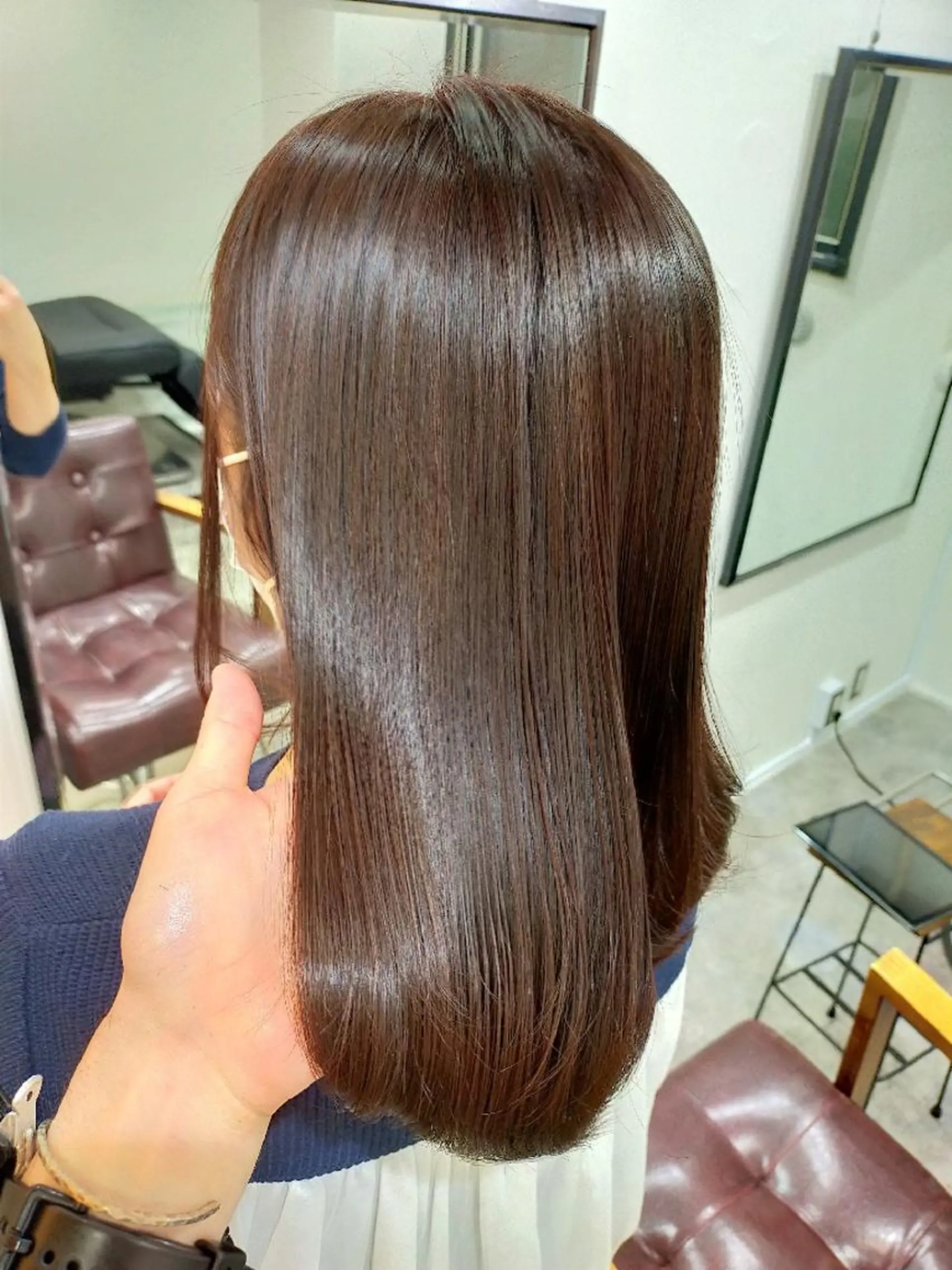 ミディアム 髪質改善 トリートメント カット ヘアカラー トリートメント SUN GLOW  サングロウ所属・ナカノメ トシアキのヘアスタイル