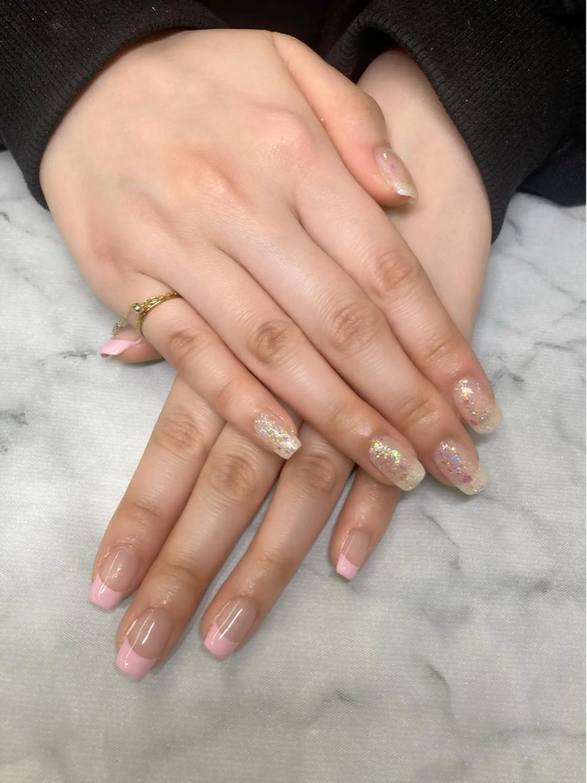 ネイル フレンチネイル ワンカラーネイル シンプルネイル 春ネイル MUKUTOU nail 　YUKIのネイルデザイン