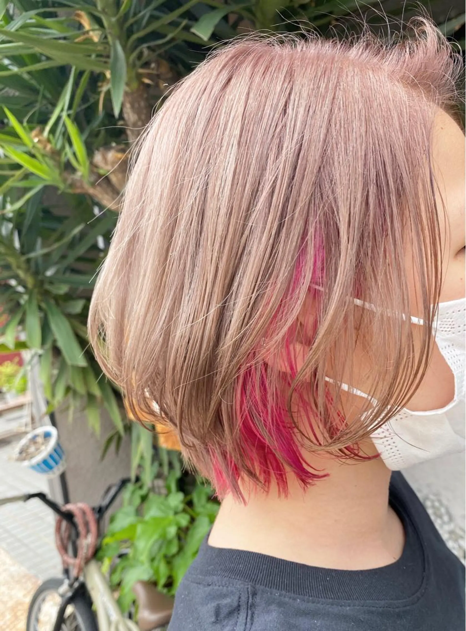 ショート カラー ハイトーンカラー ヘアカラー 玉木 育実のヘアスタイル