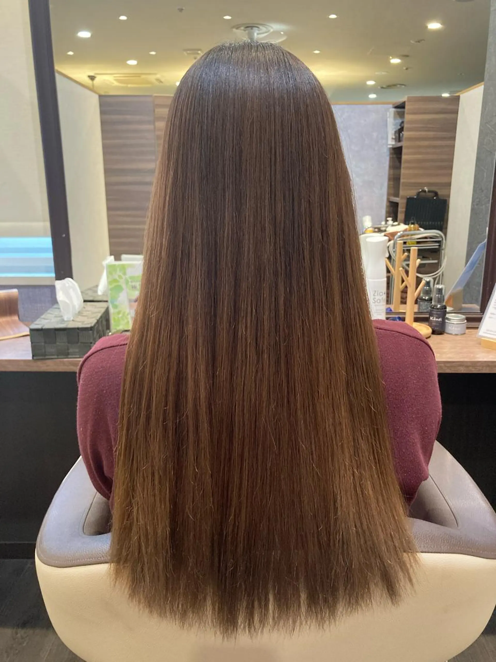ロング カラー パーマ ロング 縮毛矯正 中嶋 ナカジマのヘアスタイル