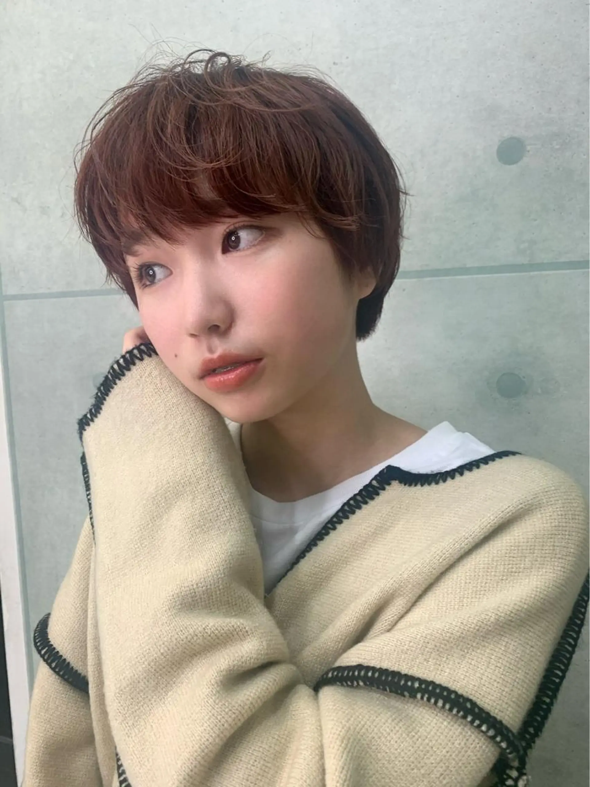 ショート カラー アディクシーカラー ブラウンカラー ショートヘア neaf【六本木】所属・韓国/愛されレイヤー 六本木/yuri🎀のヘアスタイル