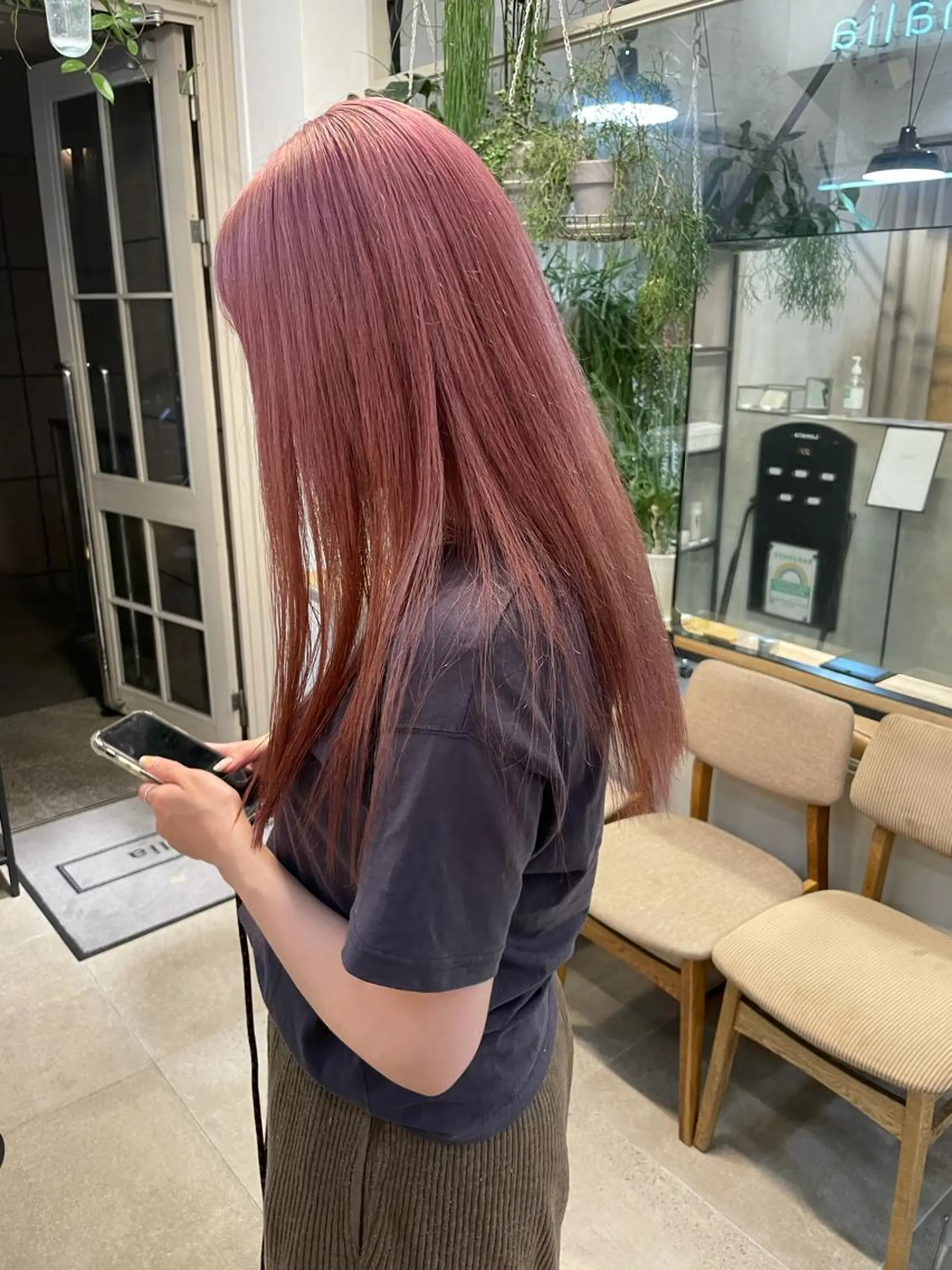 ロング ヘアカラー 小顔レイヤー×コンパ クトボブ/林隆平のヘアスタイル