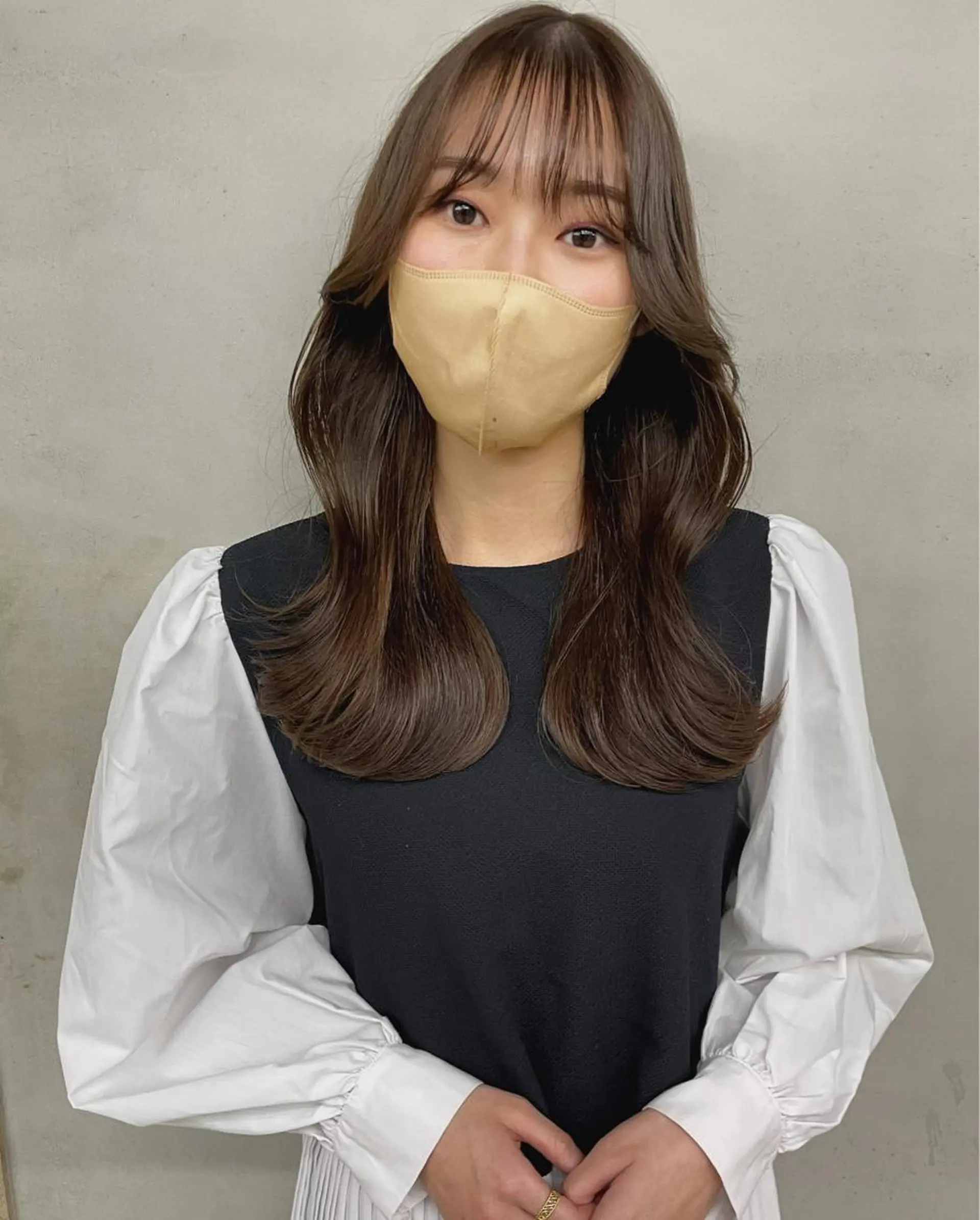 ロング カット ヘアカラー トリートメント 韓国風/髪質改善 赤み消し✨junkiのヘアスタイル