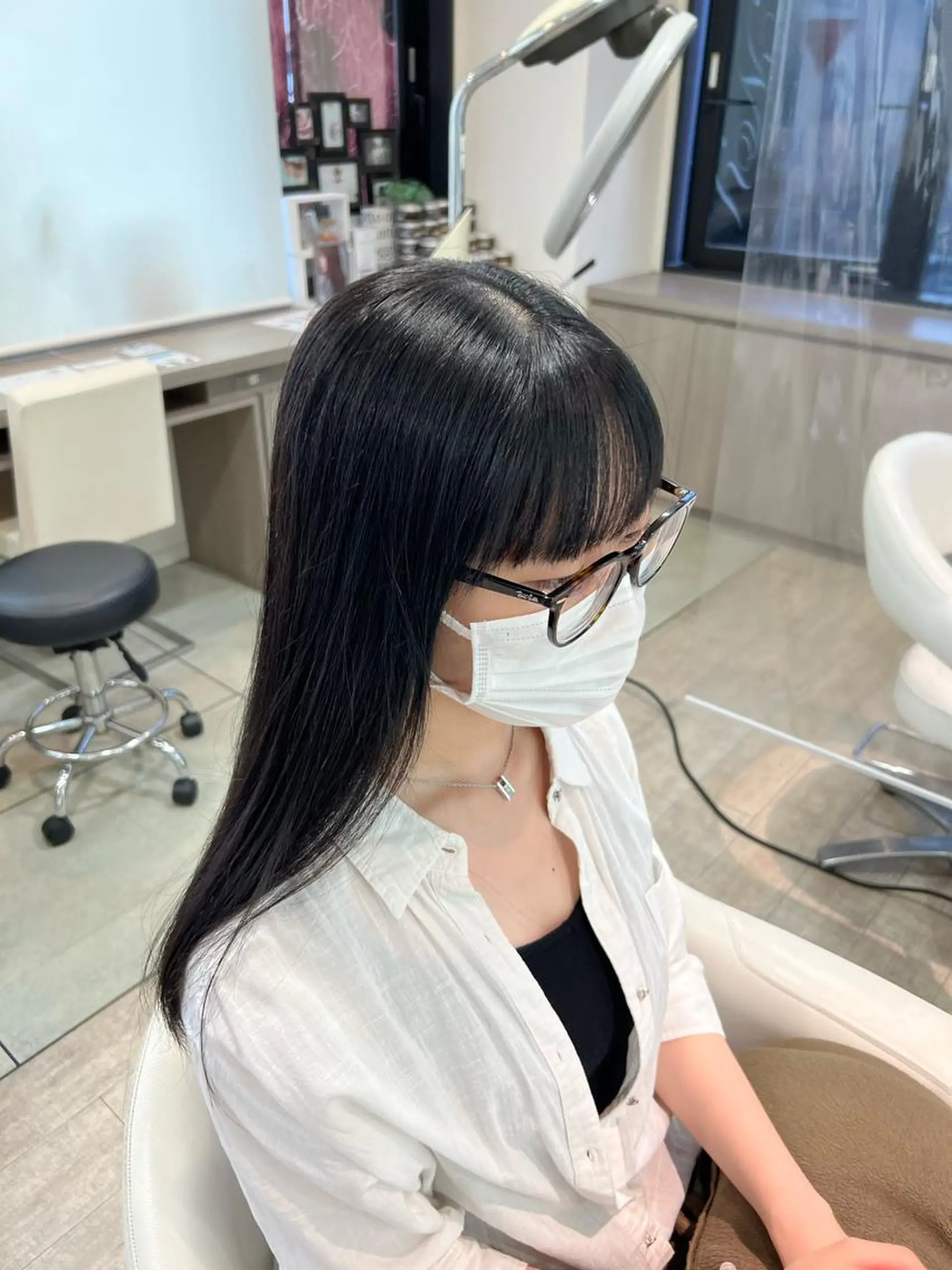 ロング ワイドバング 柳澤 和也のヘアスタイル