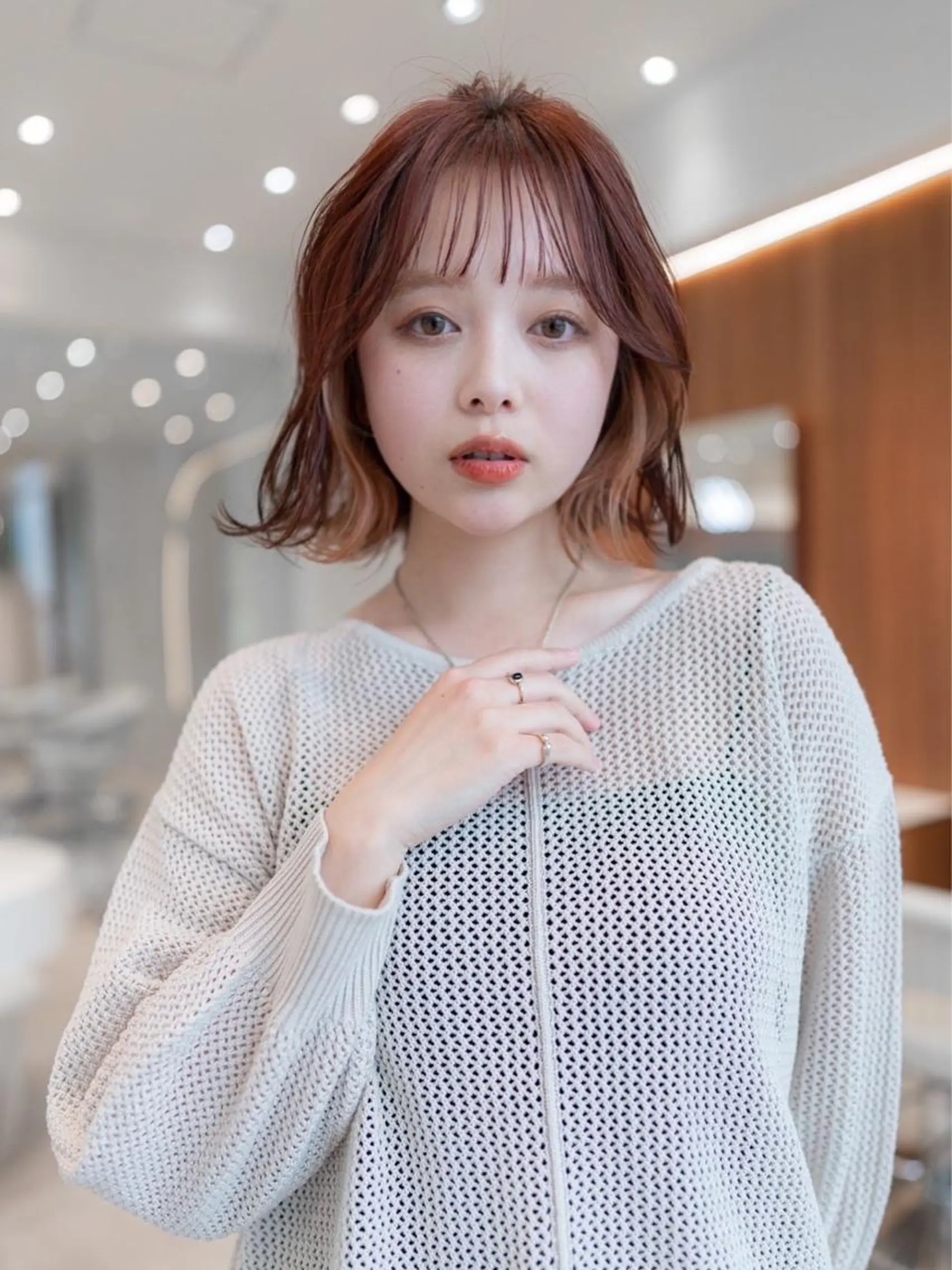 ミディアム ボブ ヘアカラー トリートメント HAVANA MIZUKIのヘアスタイル