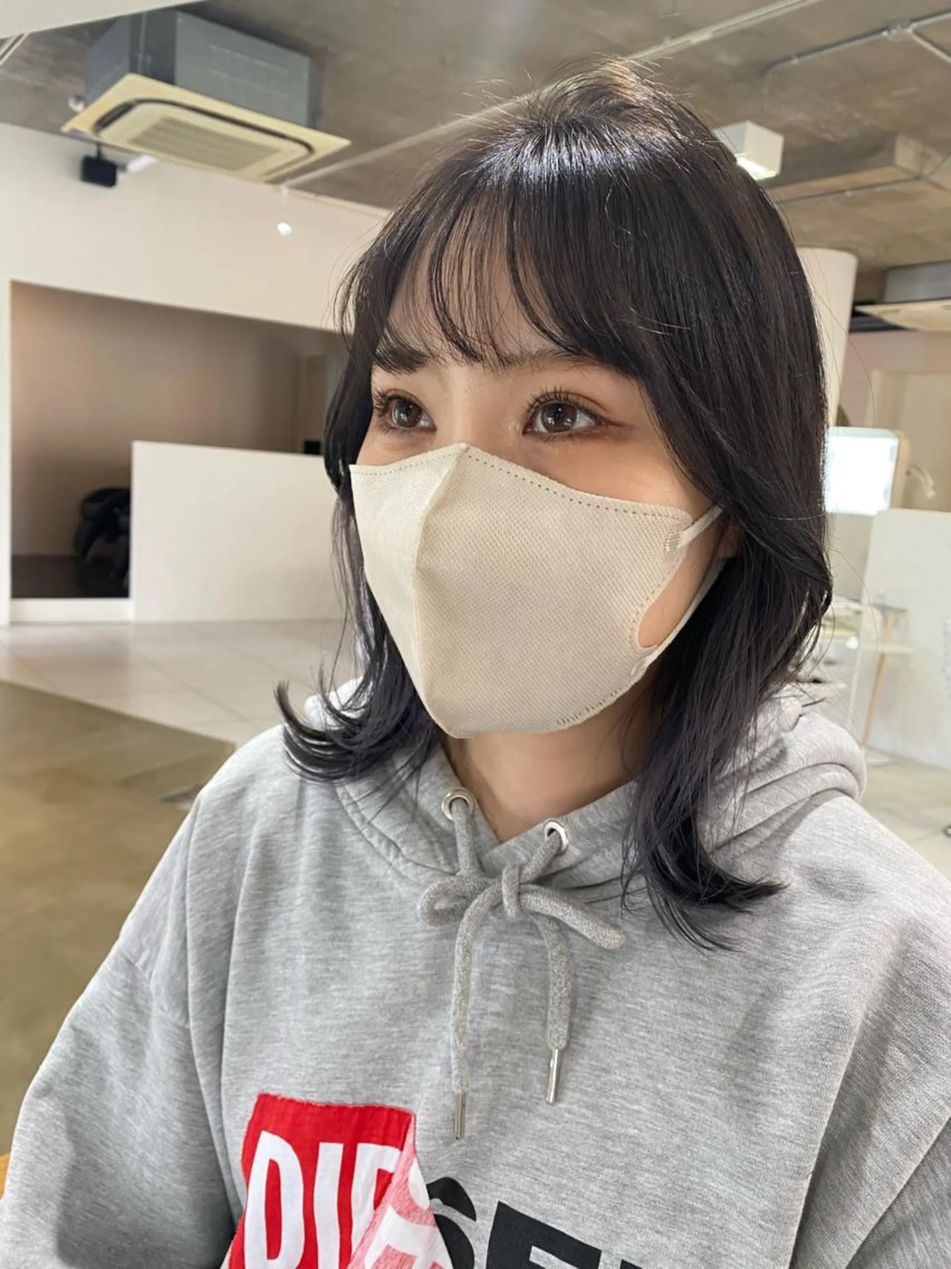 ミディアム パープルカラー I nagiのヘアスタイル