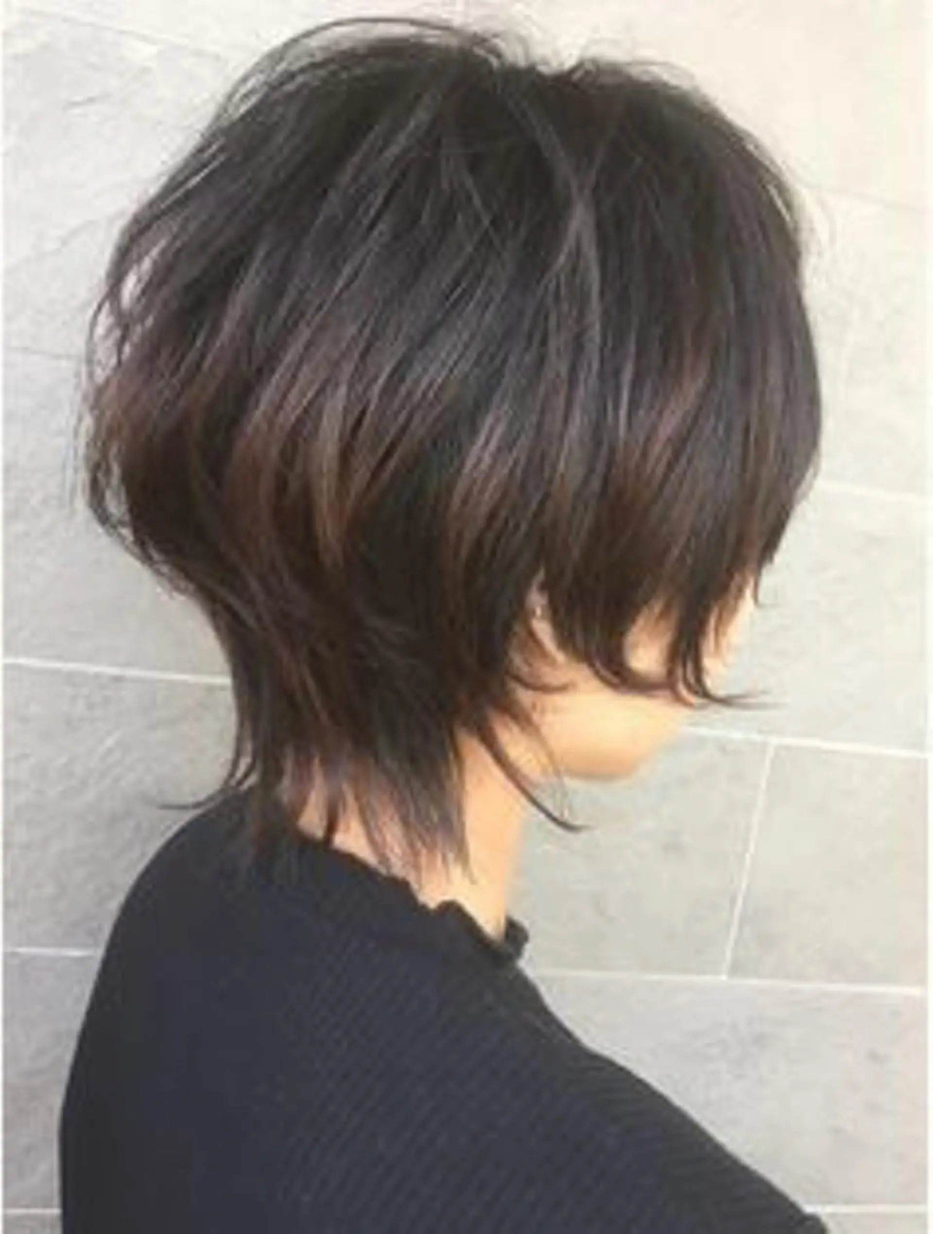 ミディアム パーマ 再現性ショートボブ 木又克美のヘアスタイル