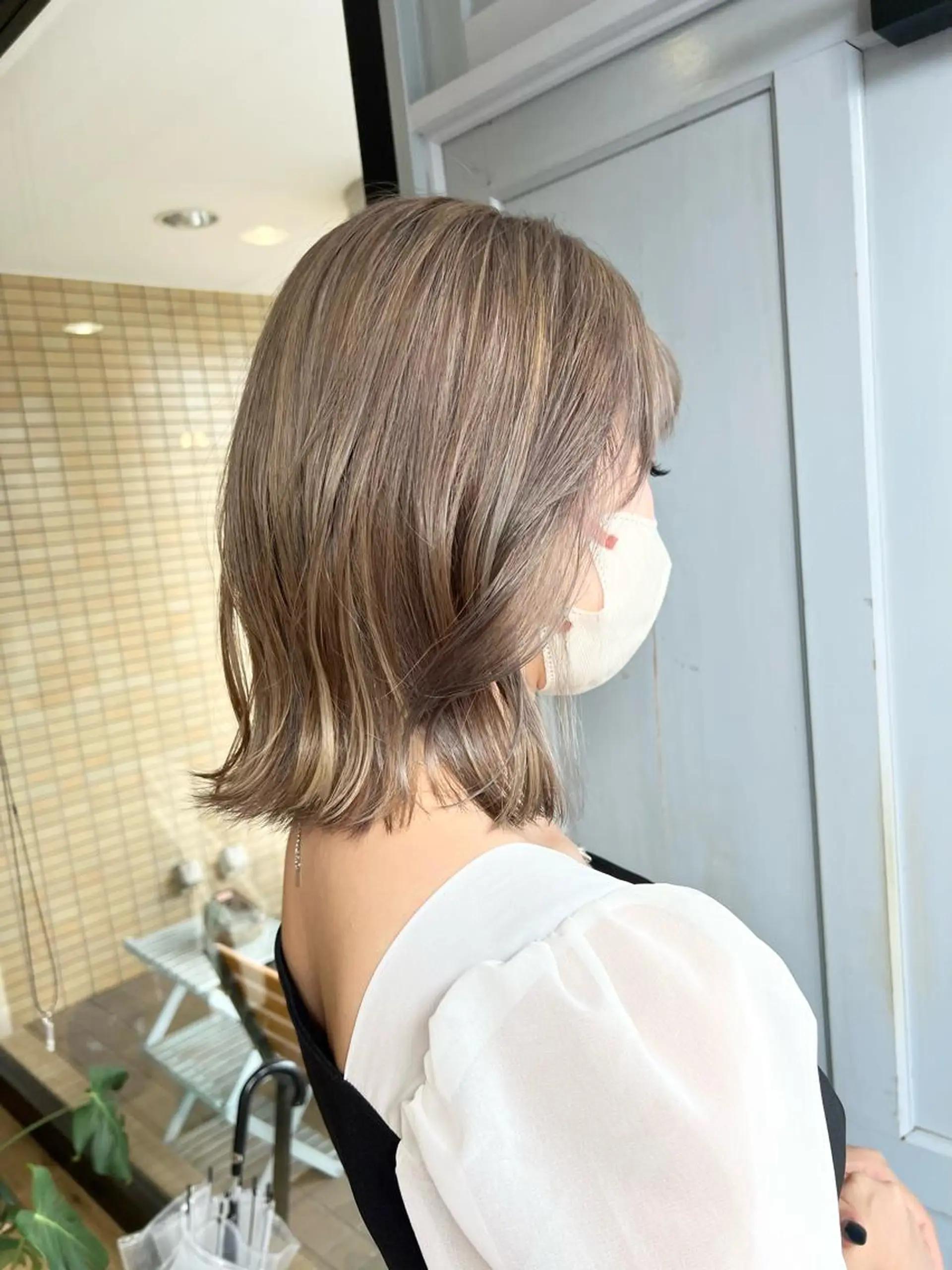 カラー グレージュ ヘアカラー トリートメント 堀 望美のヘアスタイル